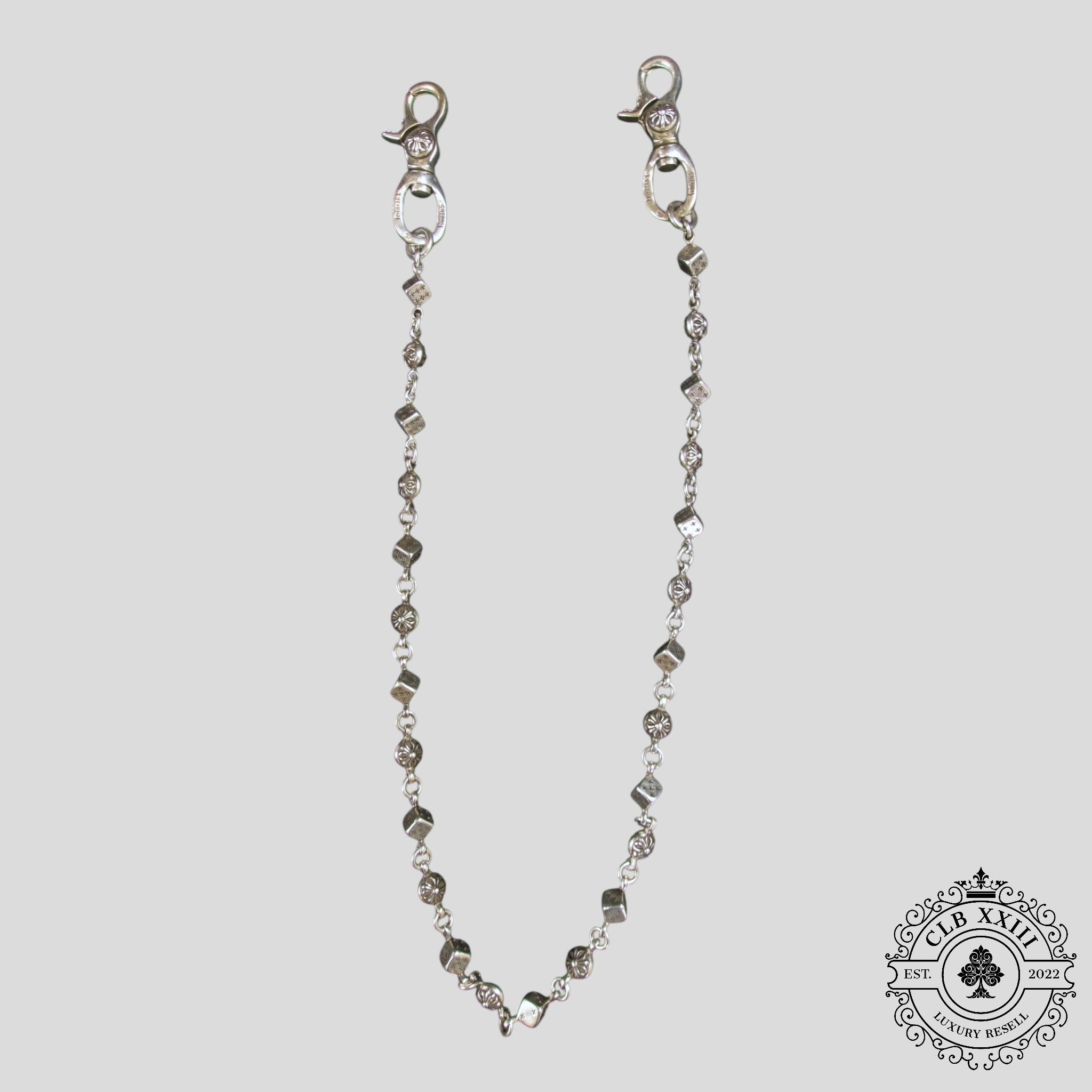 Chrome Hearts Dice & Ball Wallet Chain in Silver
