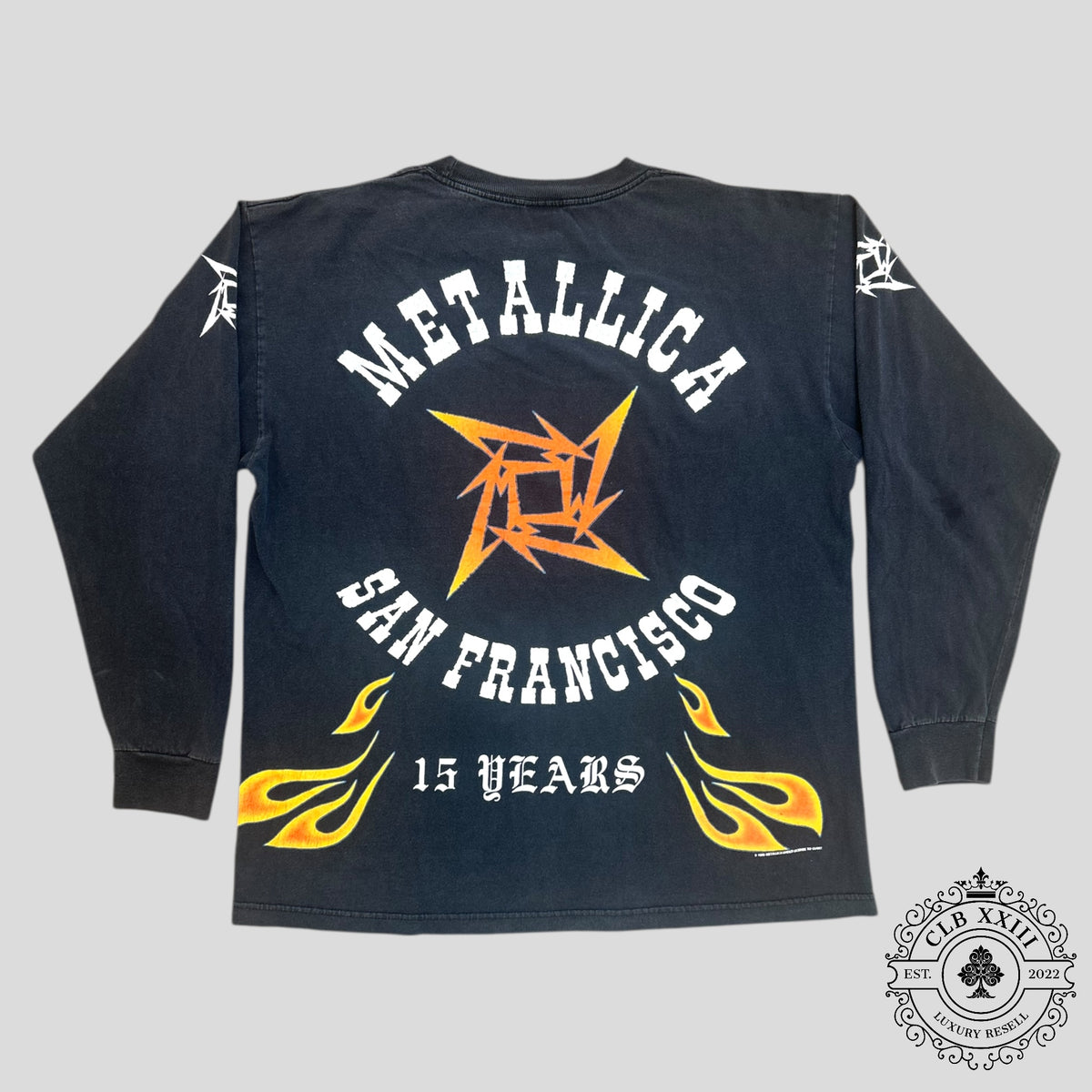 Metallica 1996 15 Year Anniversary LS Vintage Tee in Black