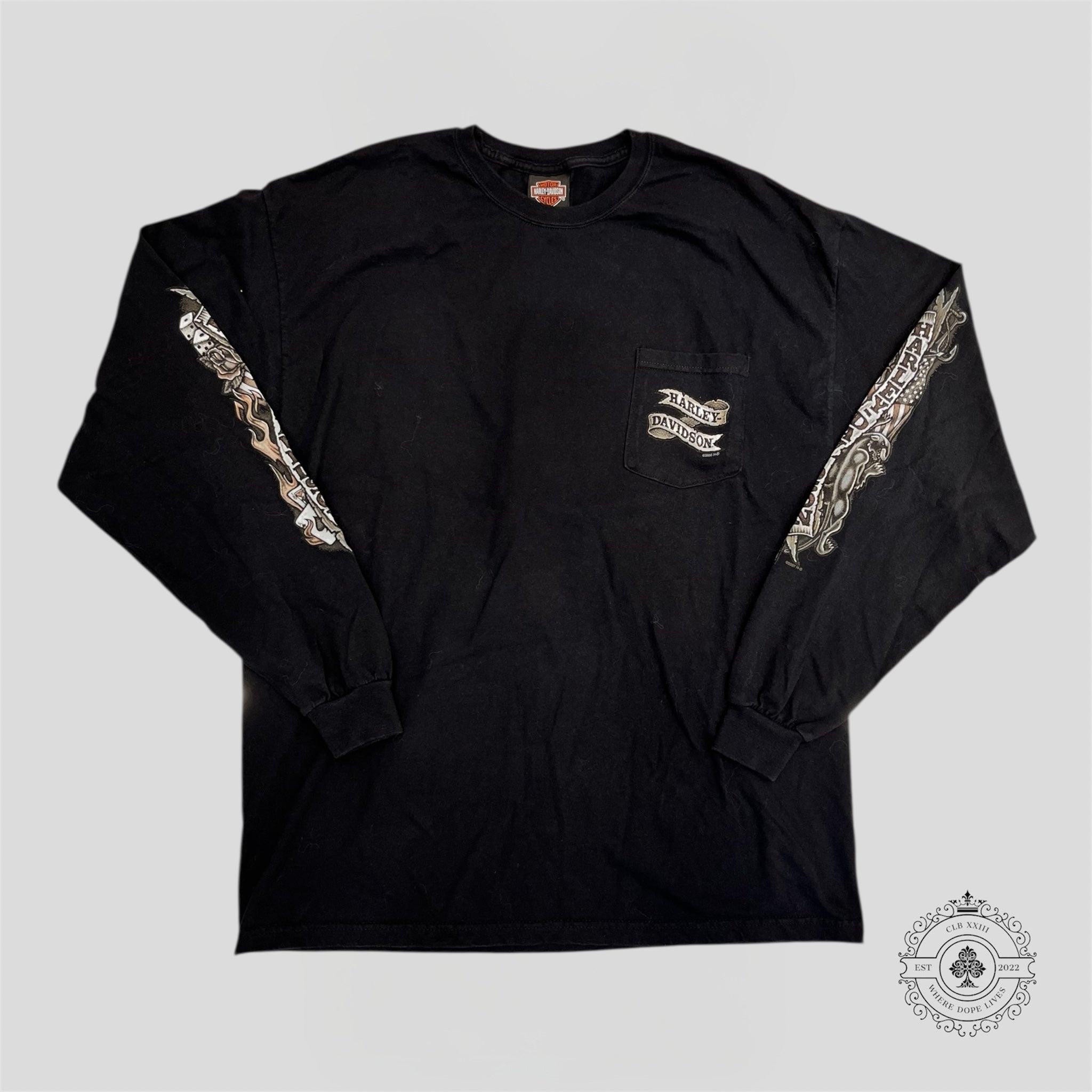 Harley Davidson Thoroughbred L/S Tee in Black