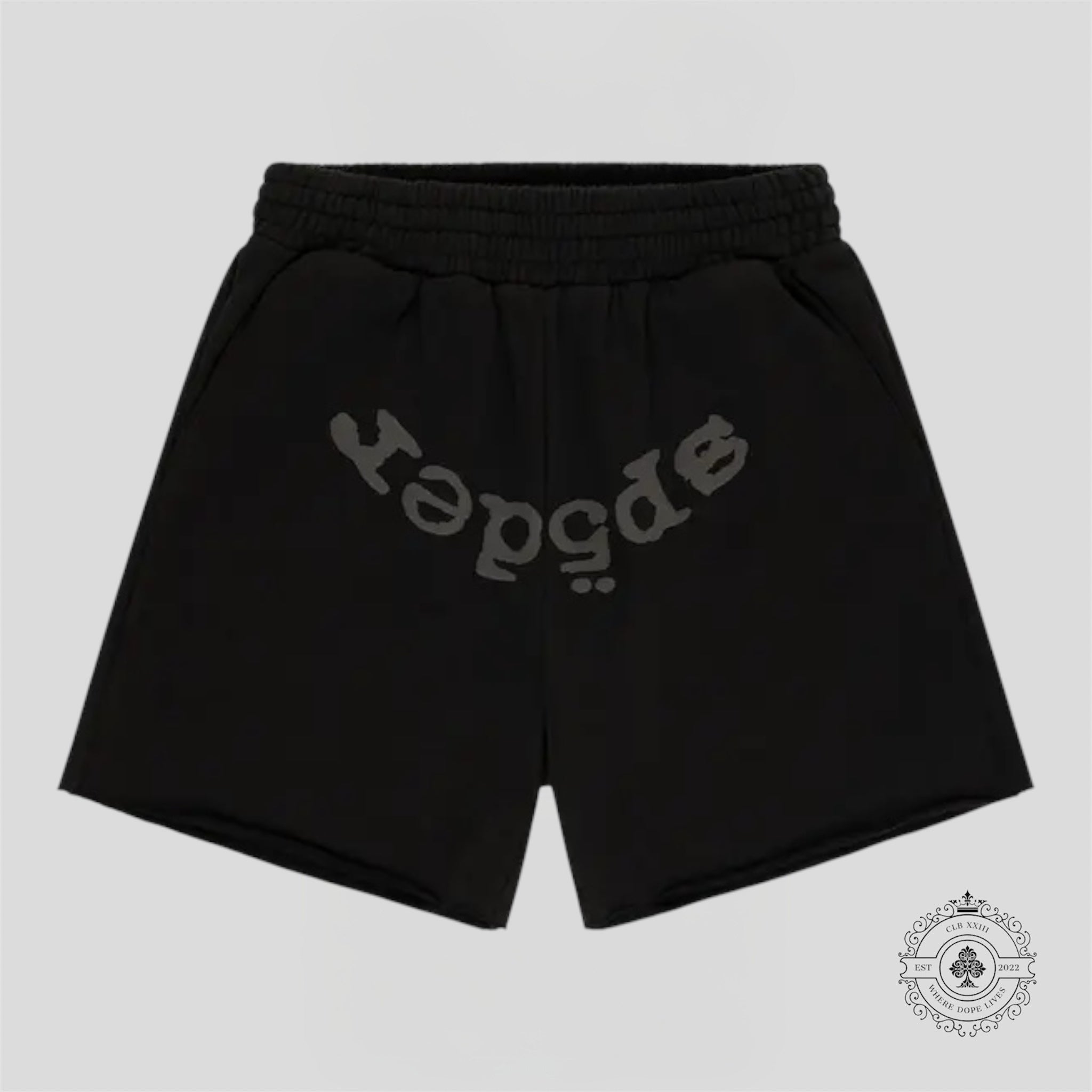 Sp5der OG Web V2 Phantom Shorts in Black