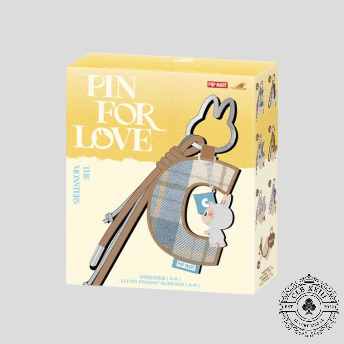 Pop Mart Labubu The Monsters Pin for Love Series Letter Pendant (A-M) Single Blind Box