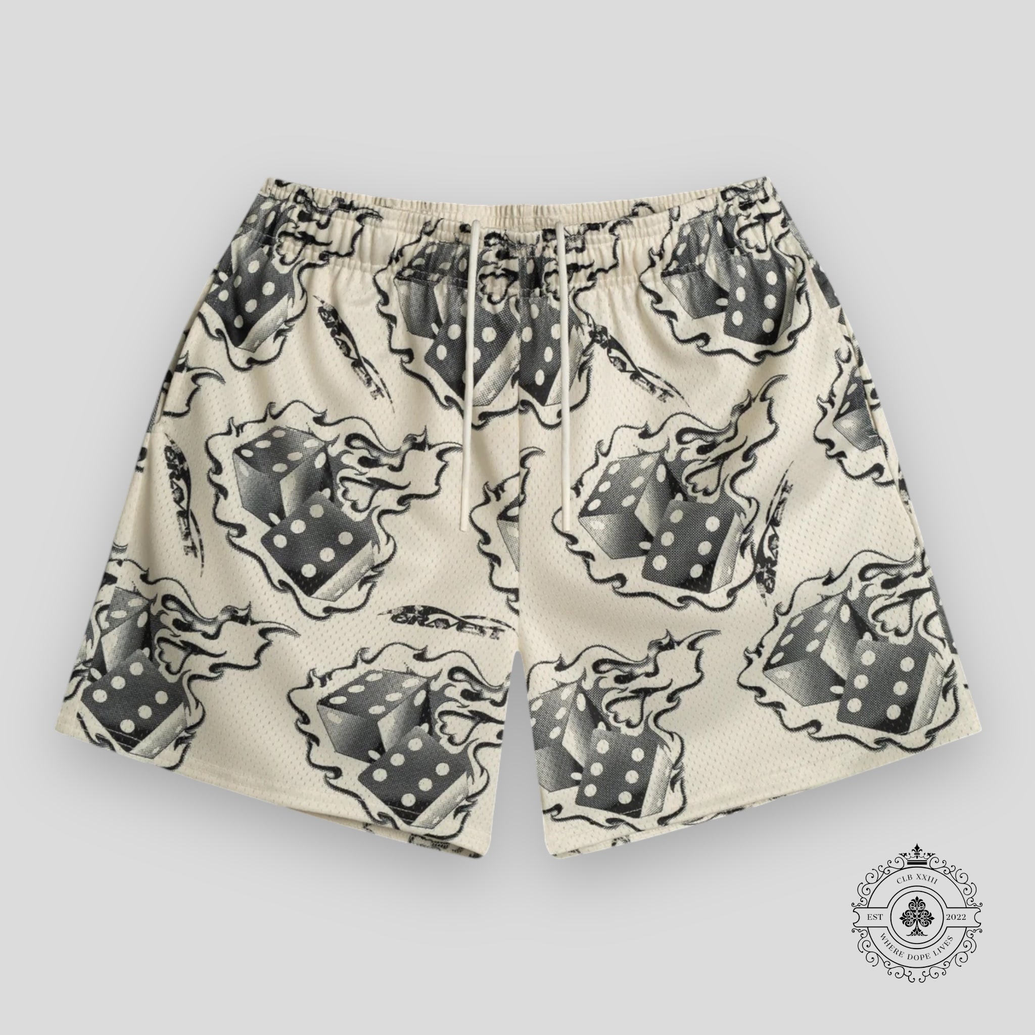 Bravest Studios Cream Dice Shorts