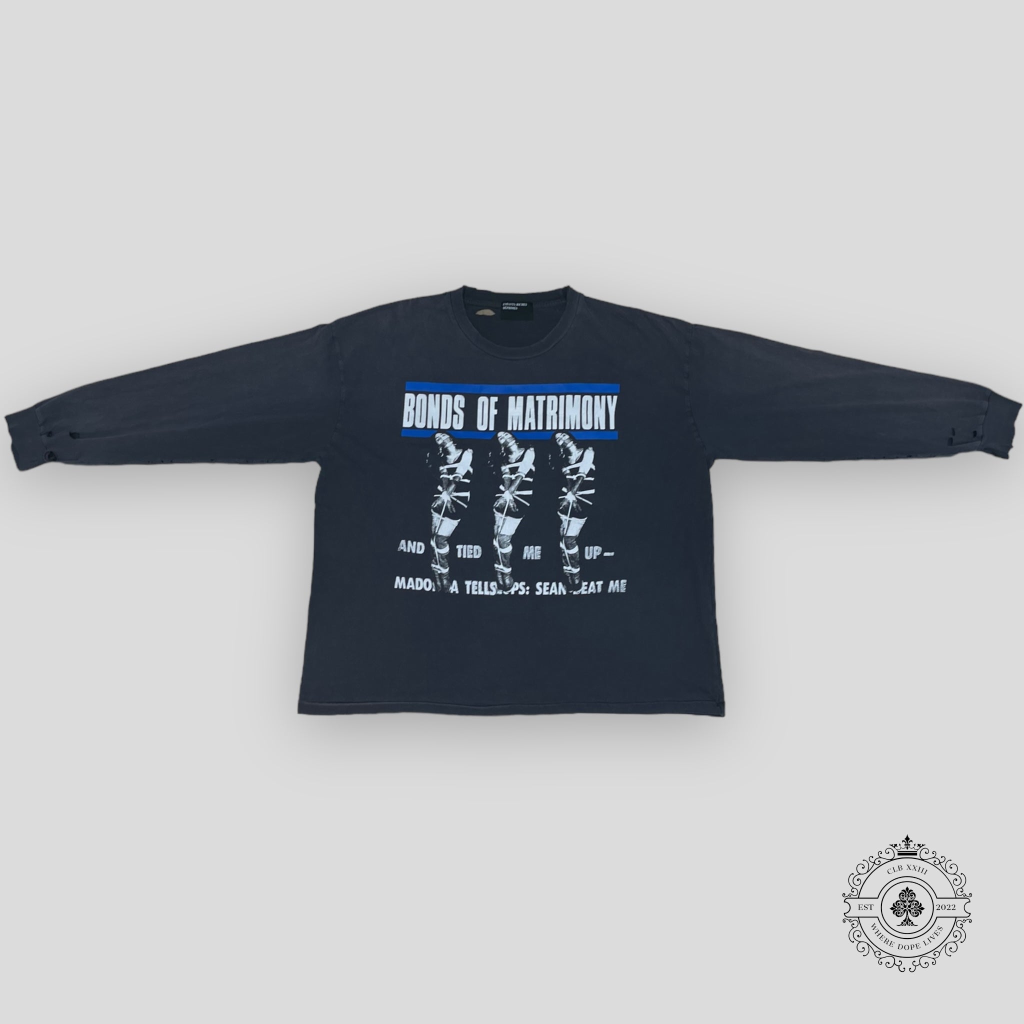 Enfants Riches Déprimés Bonds Of Matrimony Longs Sleeve Shirt in Faded Black