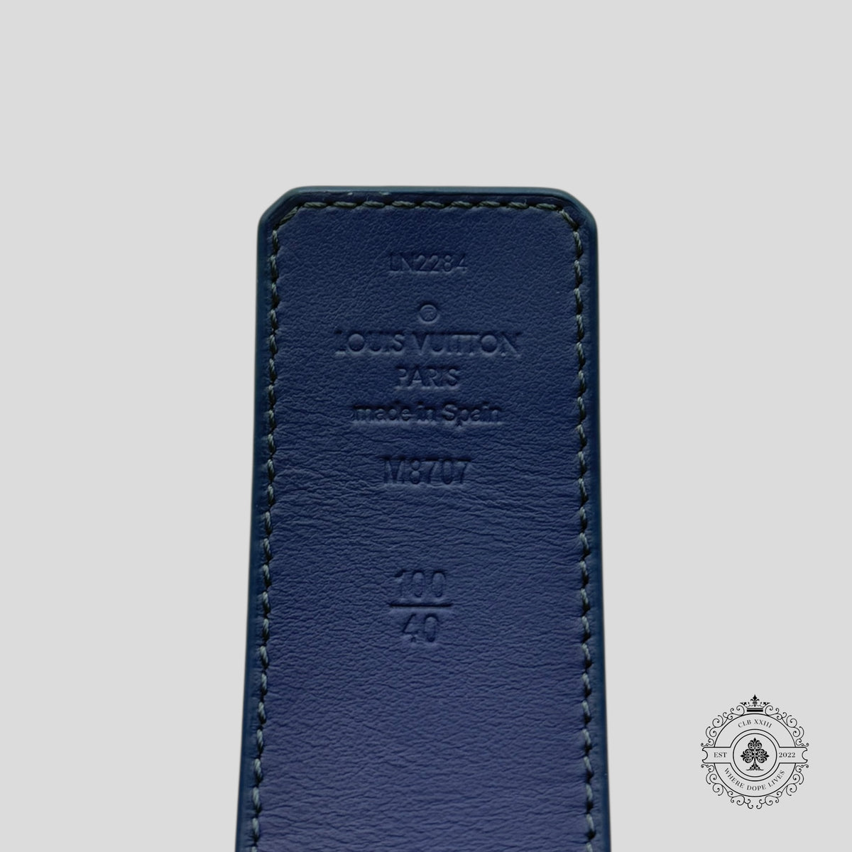 Louis Vuitton LV Initials Reversible Belt in Navy Blue
