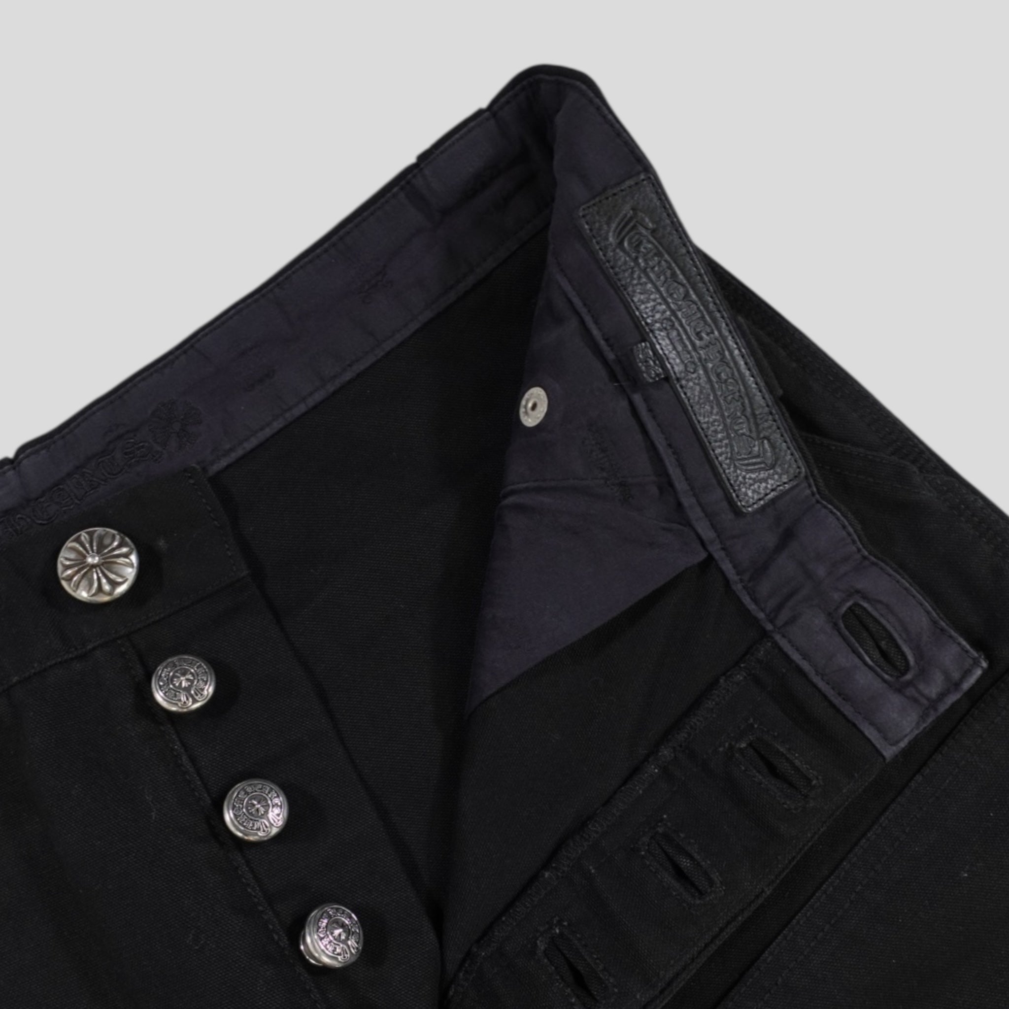 Chrome Hearts Double Knee Carpenter Pants in Black