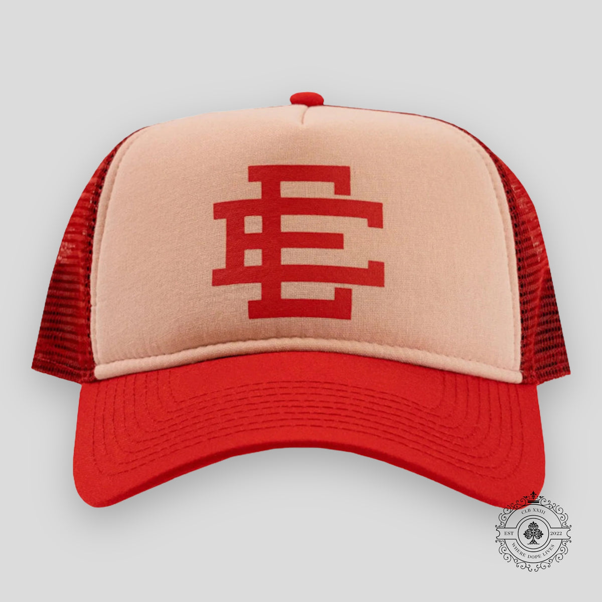 Eric Emanuel Trucker Hat in Cherry Red