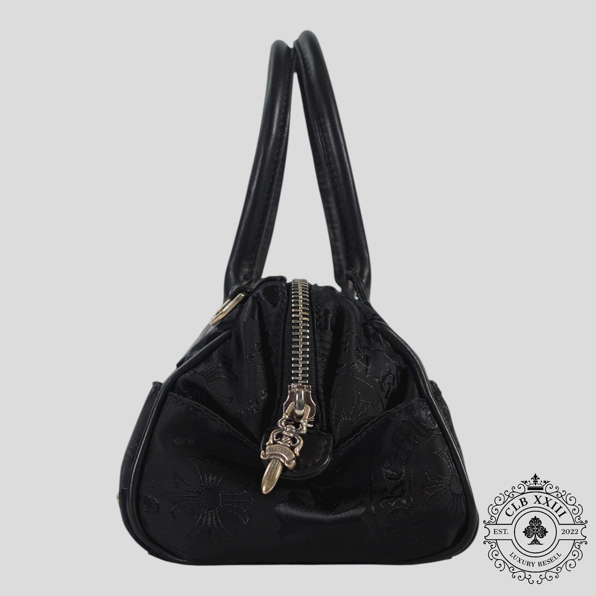 Chrome Hearts Multi Motif Nylon Mini Handbag in Black