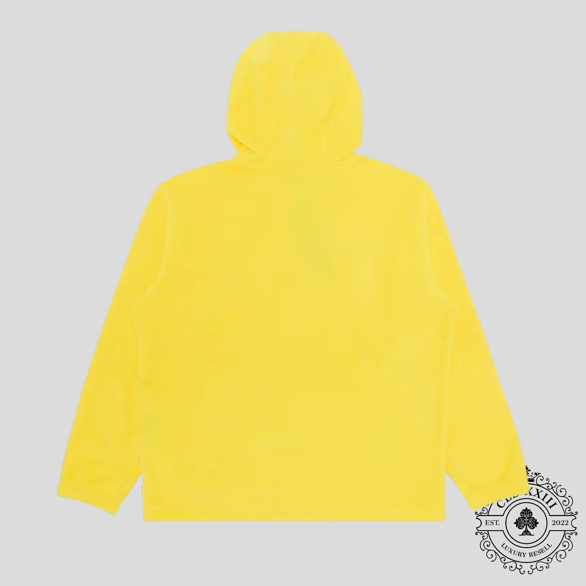 Supreme Polartec Facemask Half Zip Up Hooded Sweatshirt in Yellow