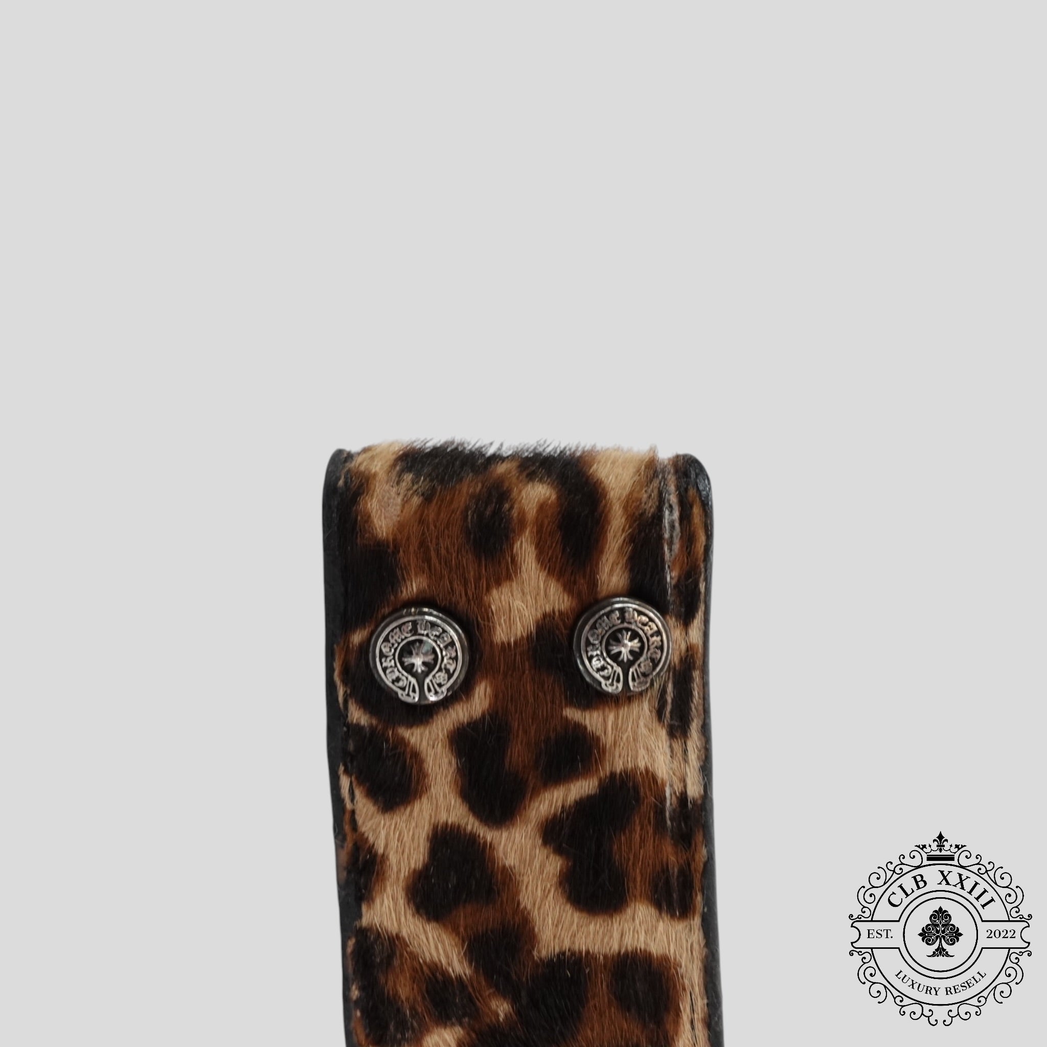 Chrome Hearts Leopard Pony Hair Belt Strap