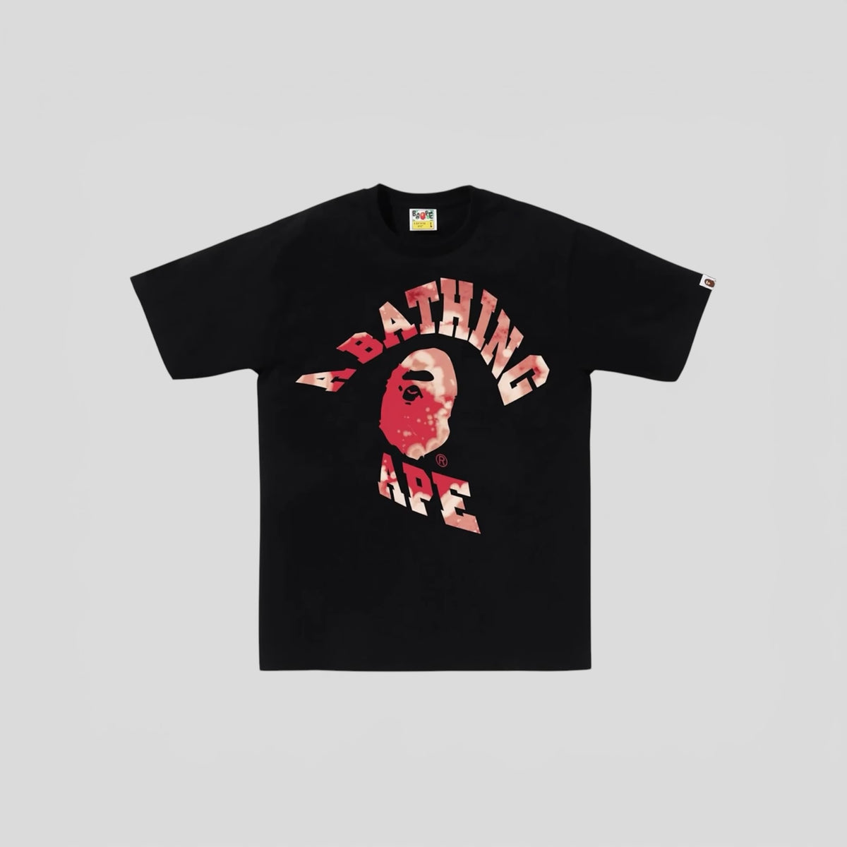 BAPE Tie Dye Twist College Tee in Black (SS26)