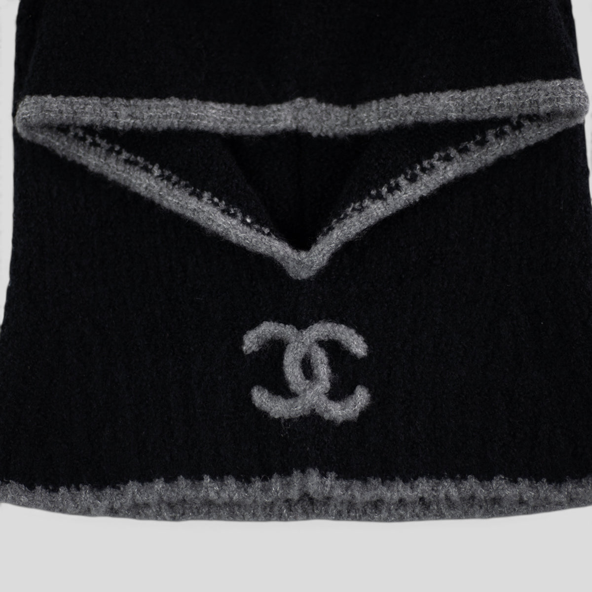 Chanel Cashmere & Silk Blend Balaclava in Black