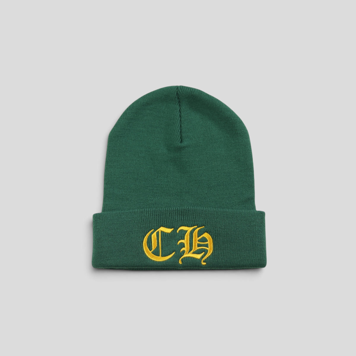 Chrome Hearts CH Logo Beanie in Green / Yellow