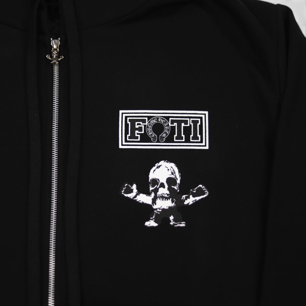 Chrome Hearts Foti Logo Zip Up in Black