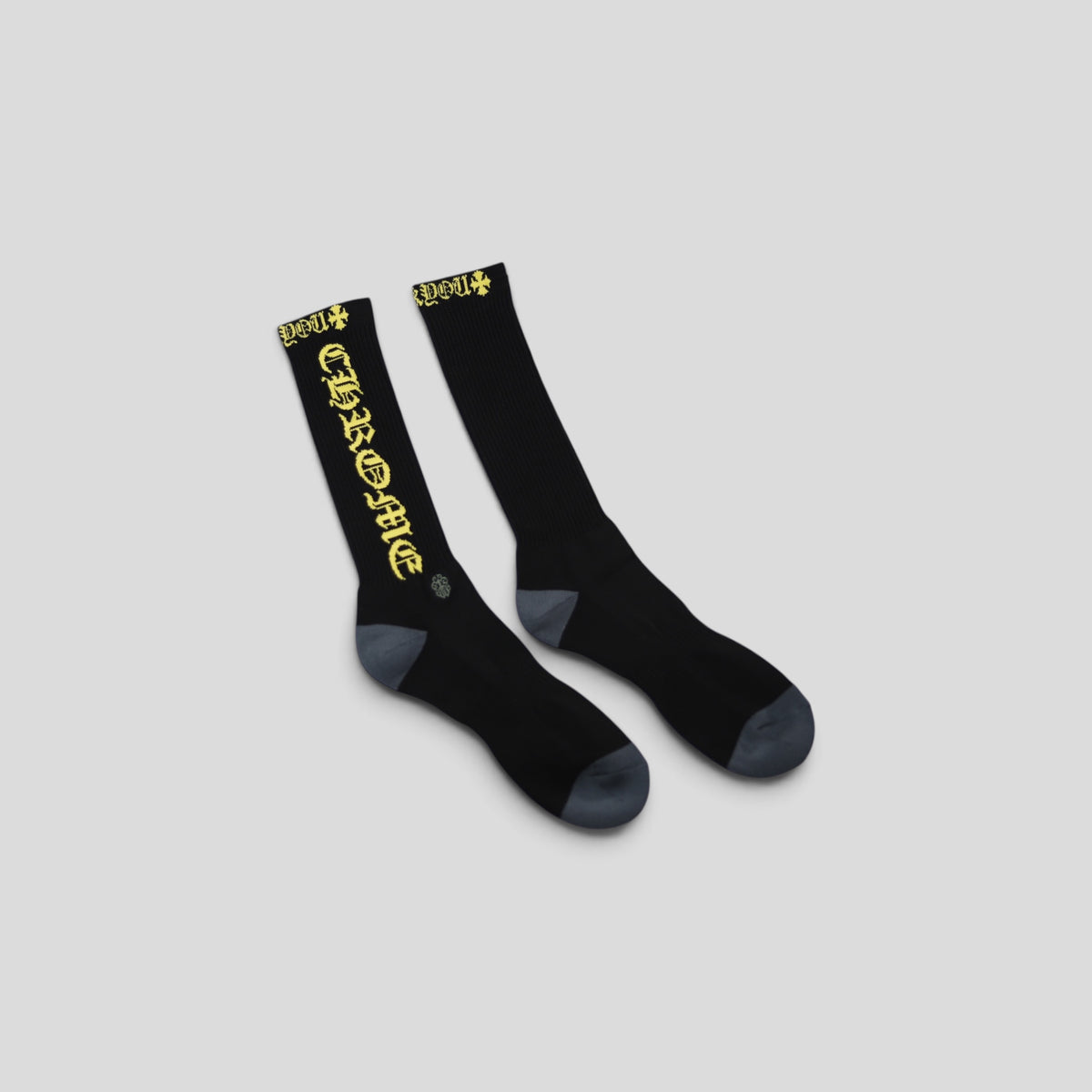 Chrome Hearts Fuck You Socks in Black/Yellow