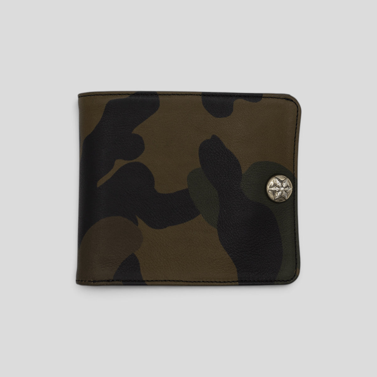 Chrome Hearts Star Snap Camouflage Bifold Wallet
