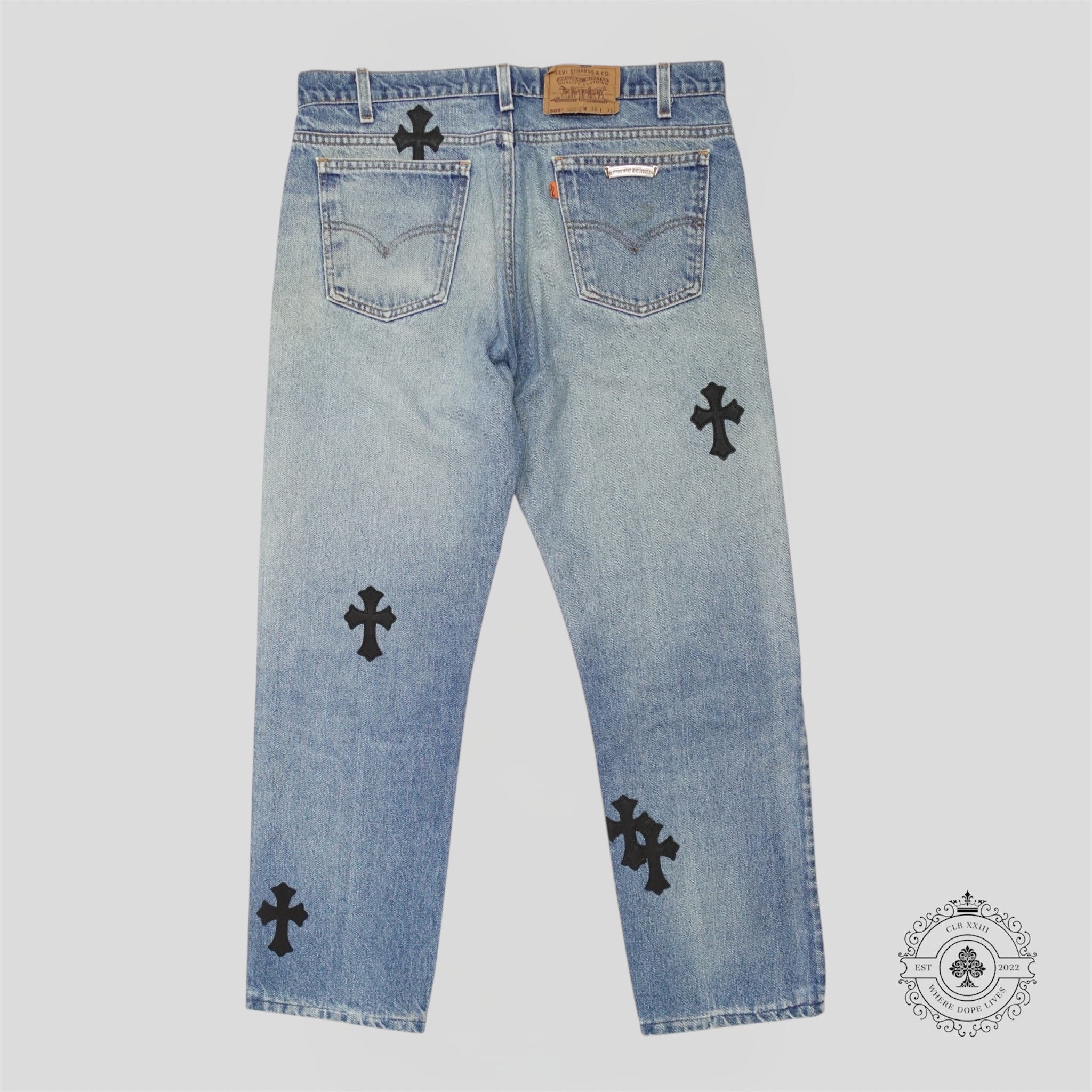 Chrome Hearts Cross Patch Jeans
