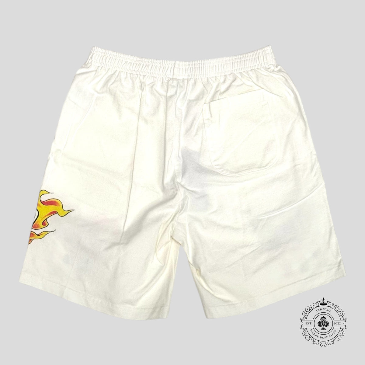 High Rollers 8 Ball Shorts in White
