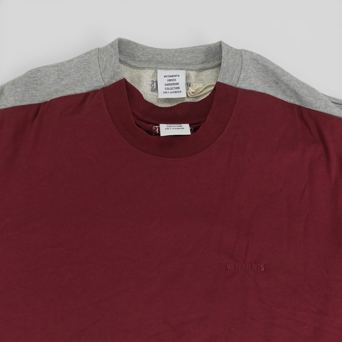 Vetements Merge T-Shirts Sweatshirt in Grey