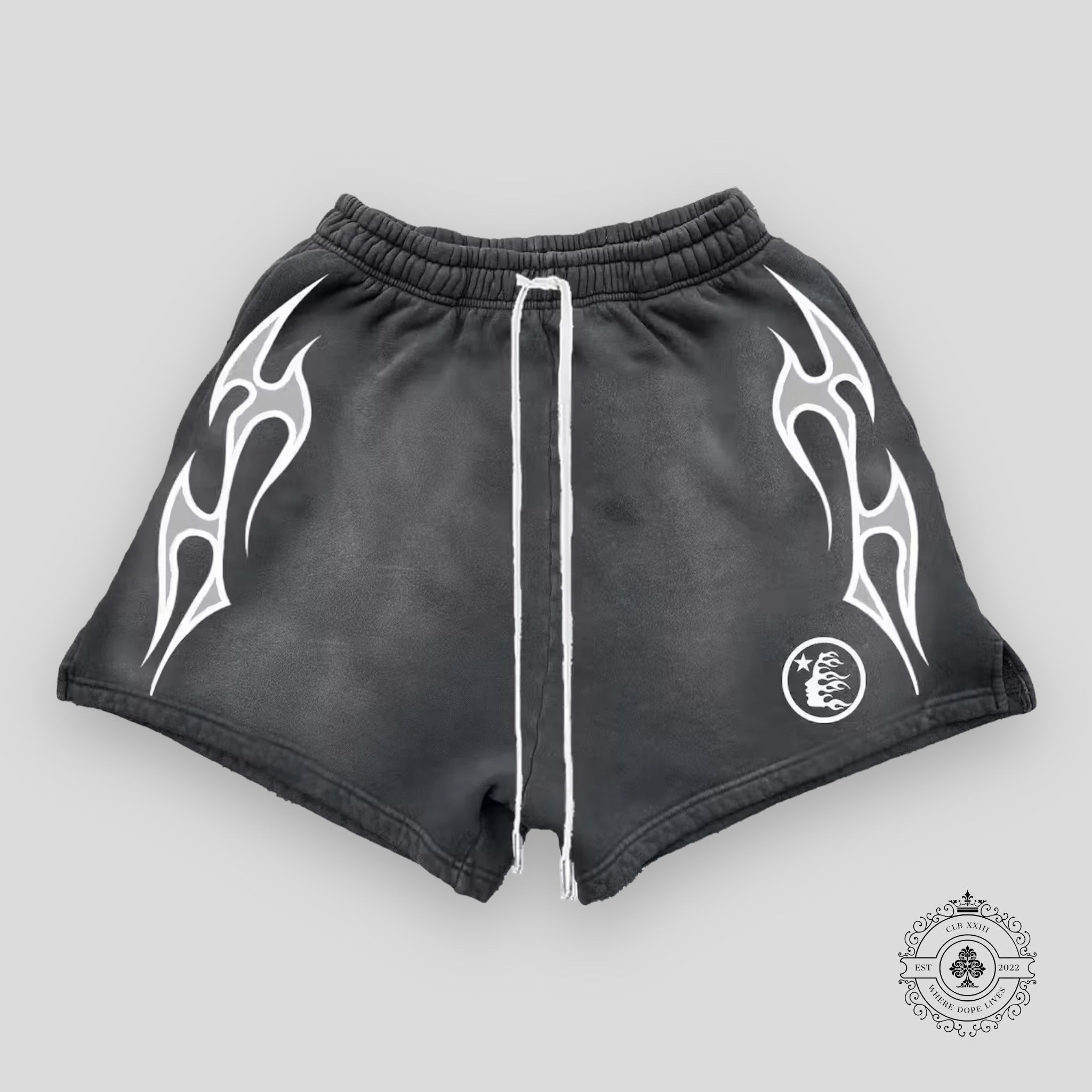 Hellstar Flame Shorts in Black