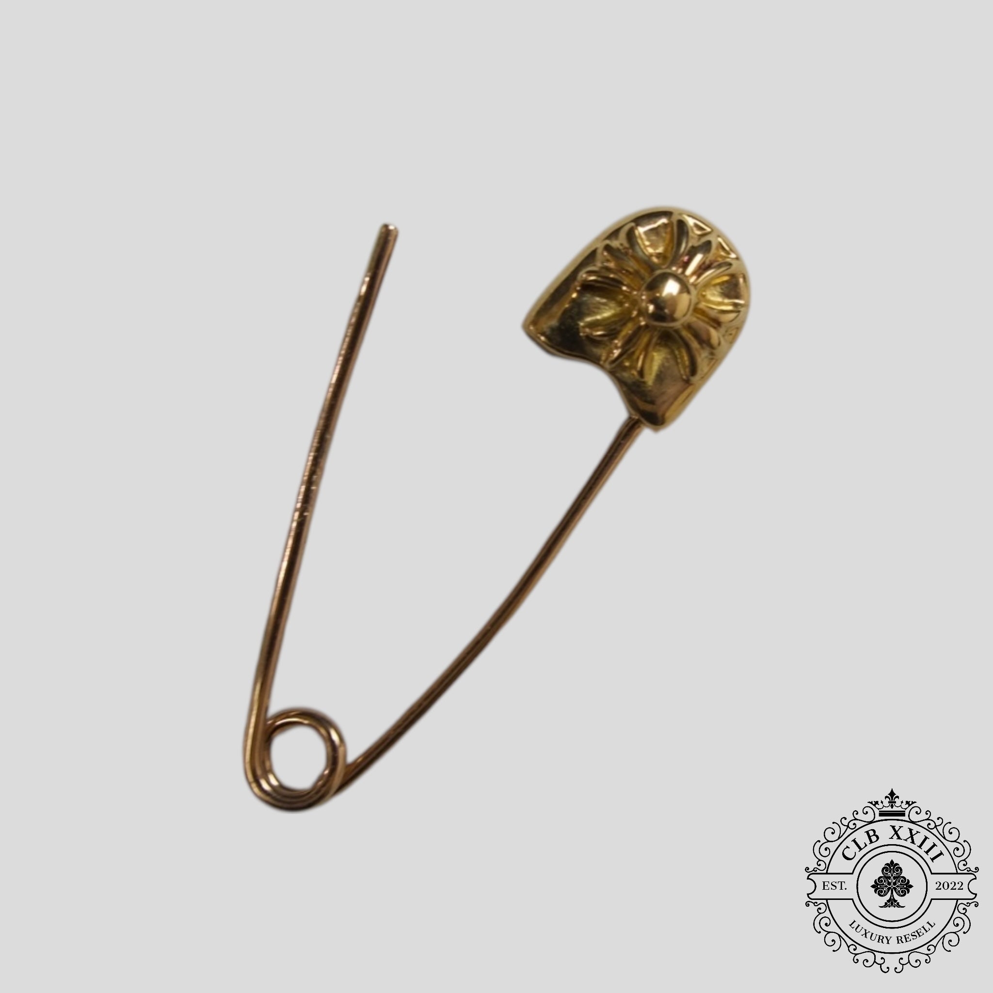Chrome Hearts Safety Pin in Gold