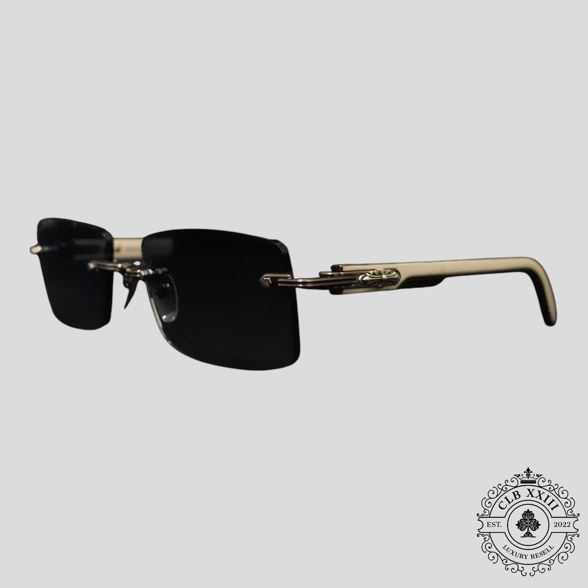 Chrome Hearts Deep II Sunglasses in White/Silver