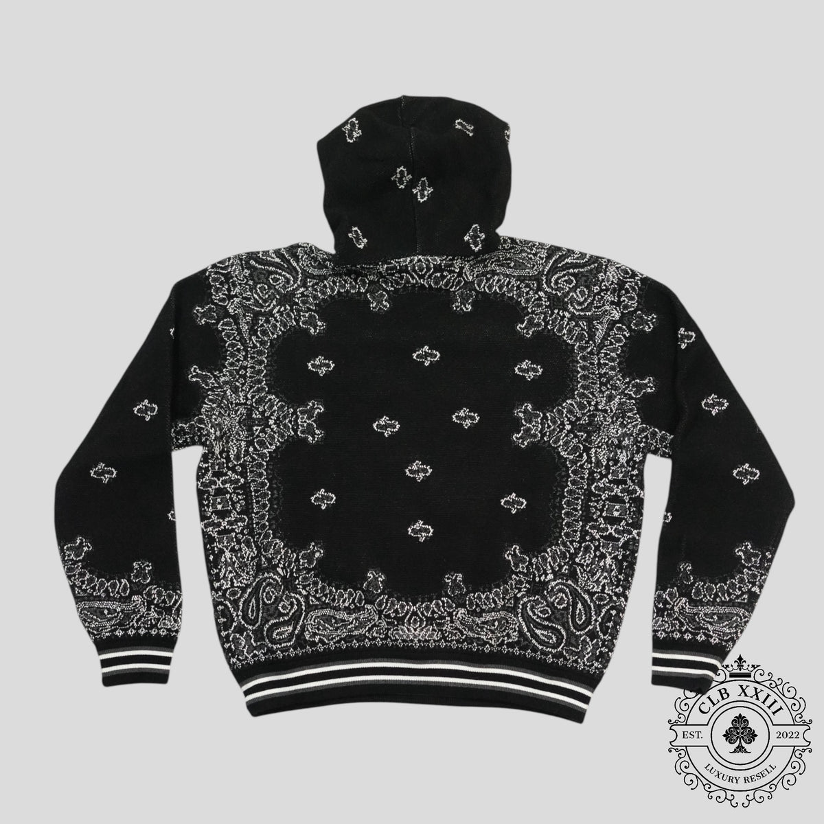 Amiri Bandana Basketball Hoodie in Black