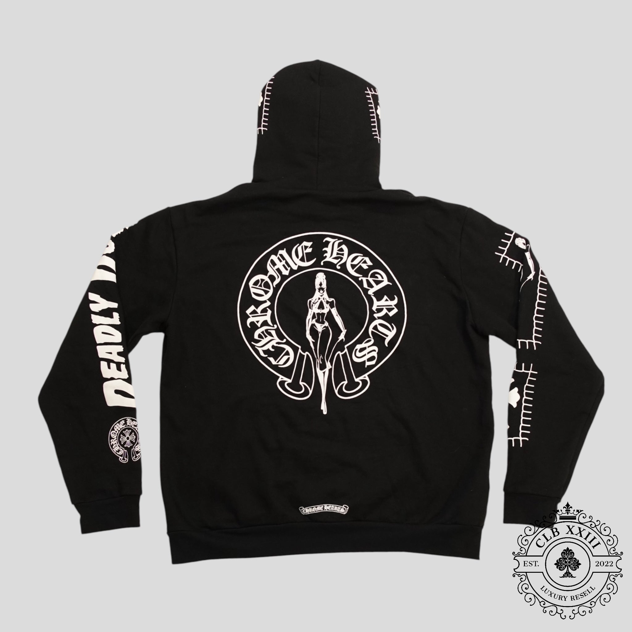 CHROME HEARTS DEADLY DOLL HOODIE - BLACK