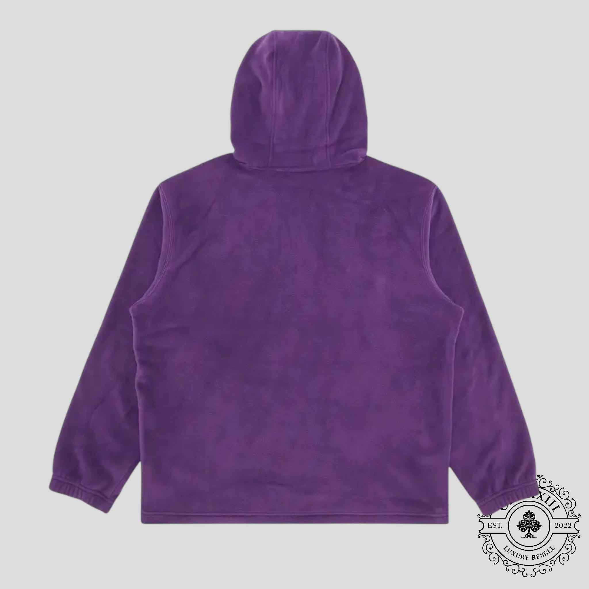 Supreme Polartec Facemask Half Zip Up Hooded Sweatshirt in Purple