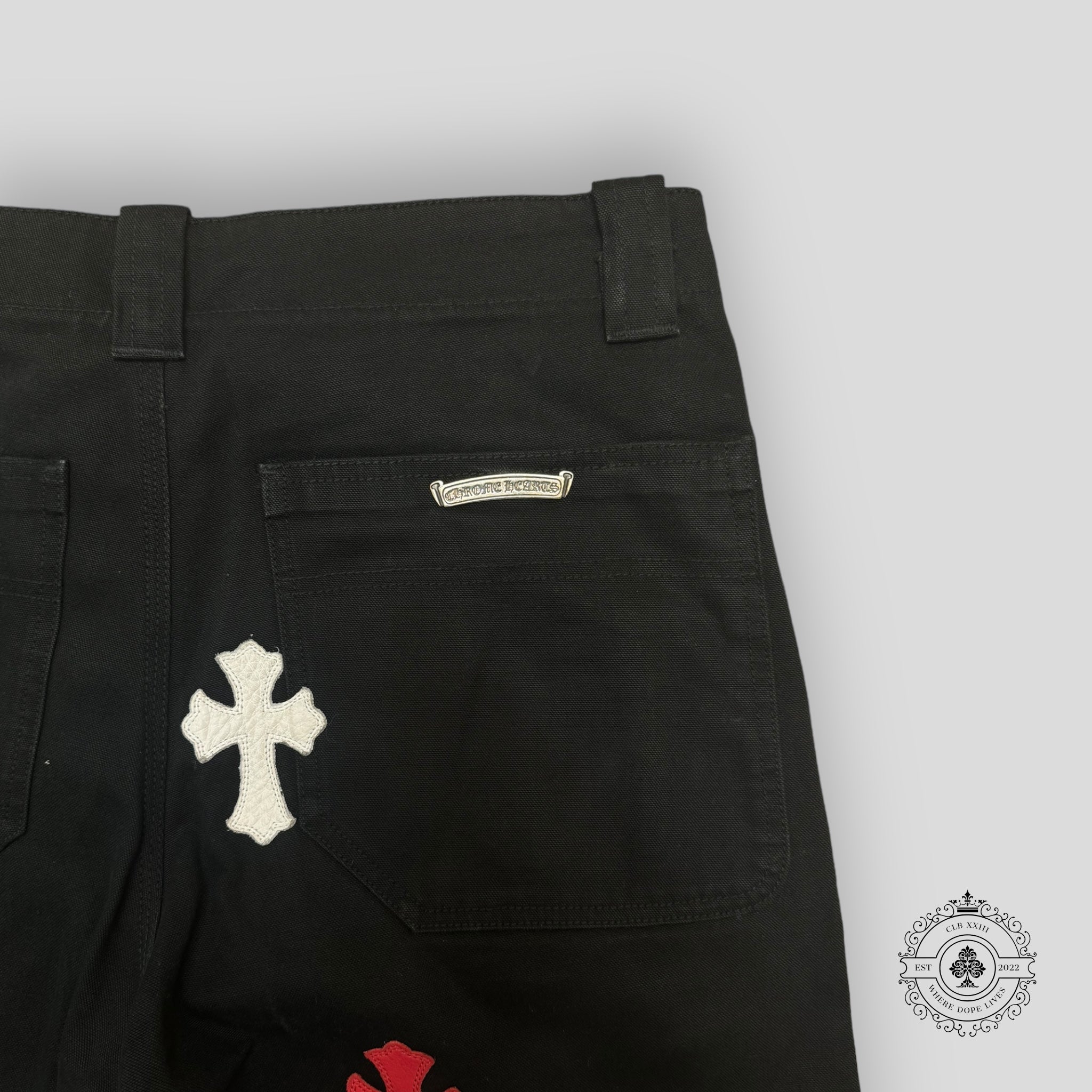 Chrome Hearts Cross Patch Carpenter Pants