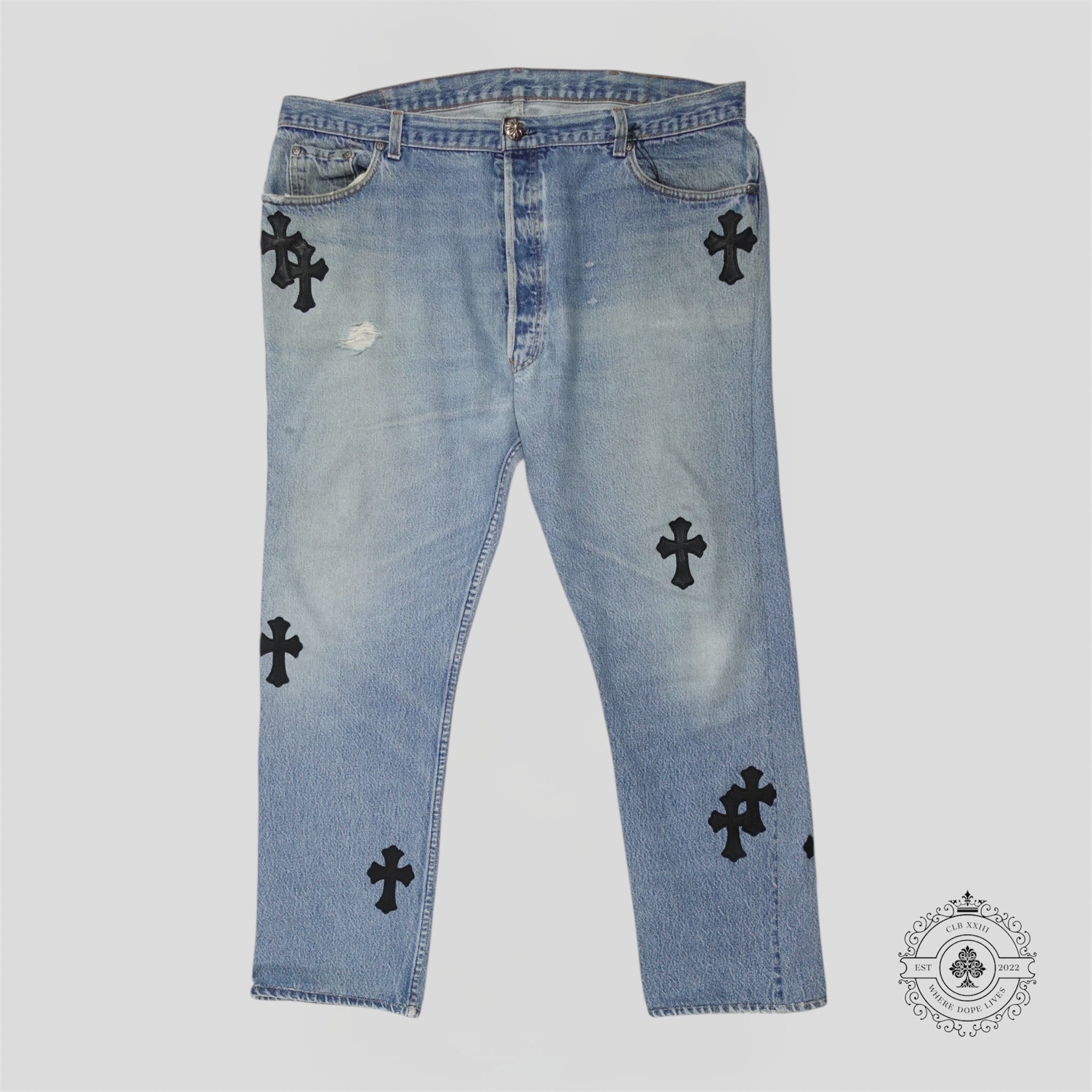 Chrome Hearts Cross Patch Jeans