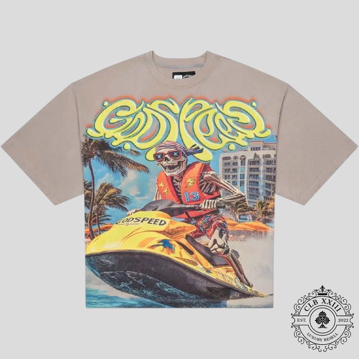 Godspeed Wave Runner Tee in Stone Wash