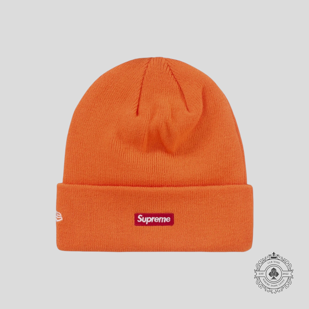 Supreme New Era S Logo Beanie in Orange