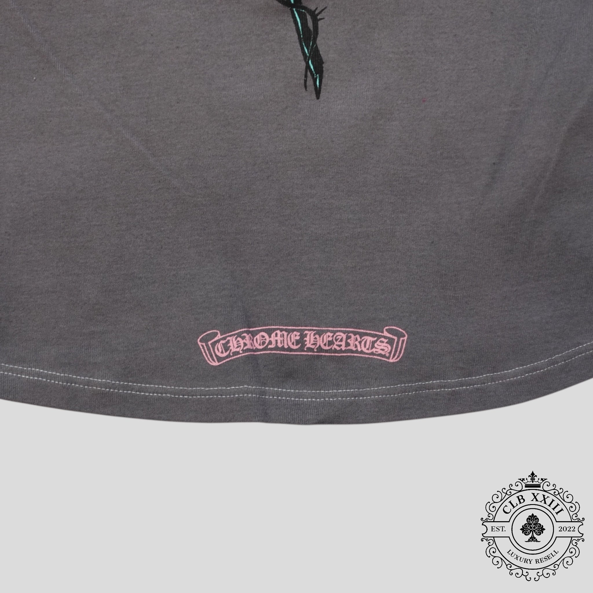 Chrome Hearts Deadly Doll Baby Tee in Grey