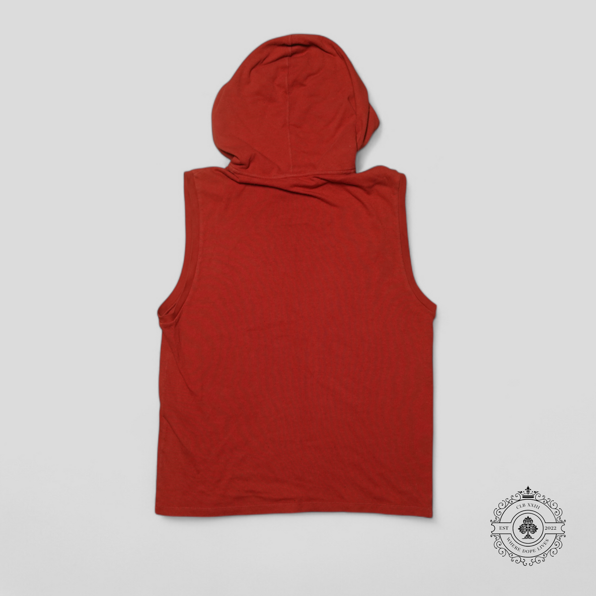 Saint Laurent Sleeveless Hoodie in Red