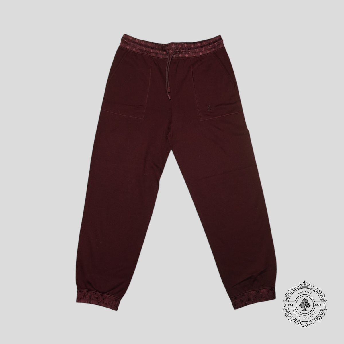 Louis Vuitton Nylon Hybrid Jog Pants in Maroon