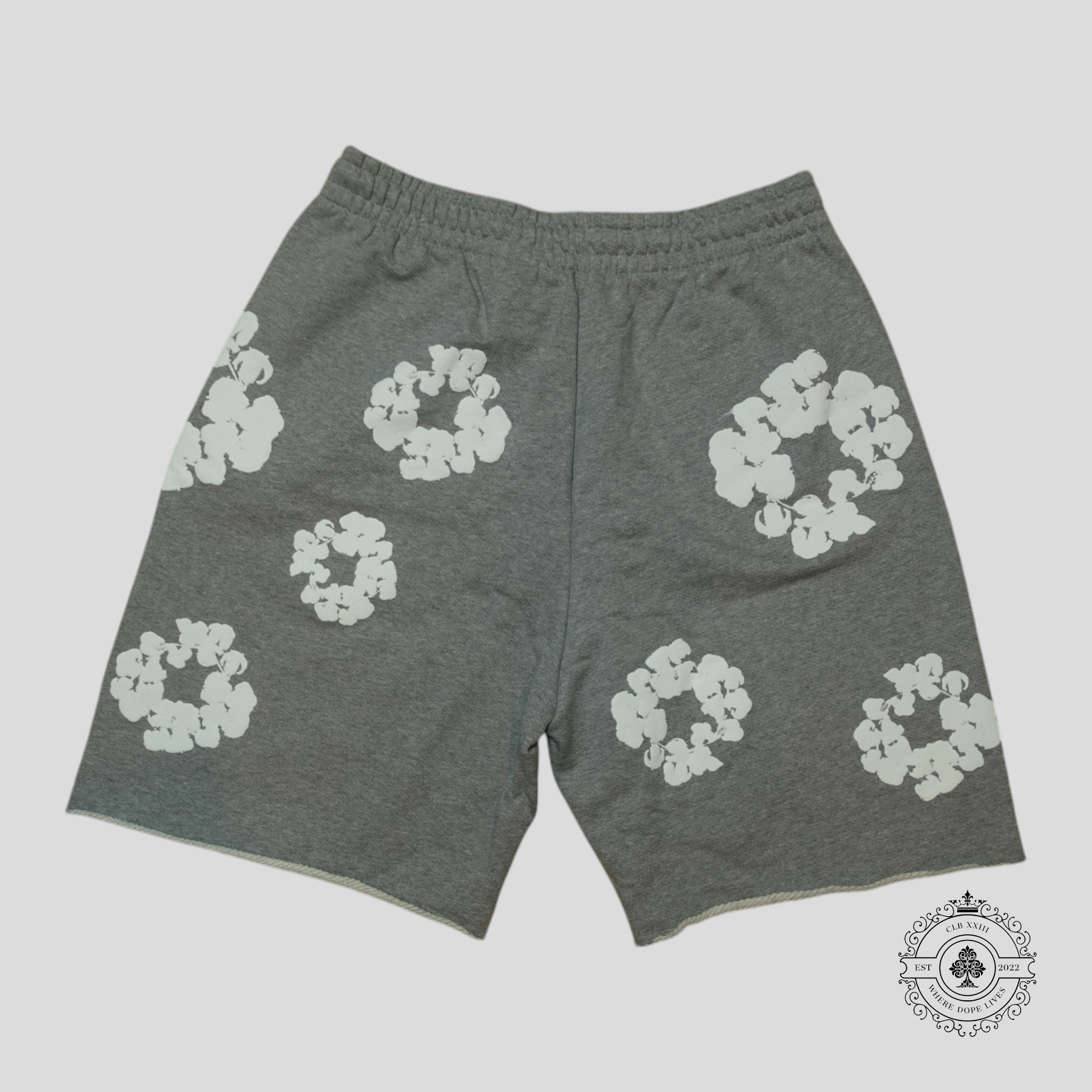 Denim Tears The Cotton Wreath Shorts in Grey