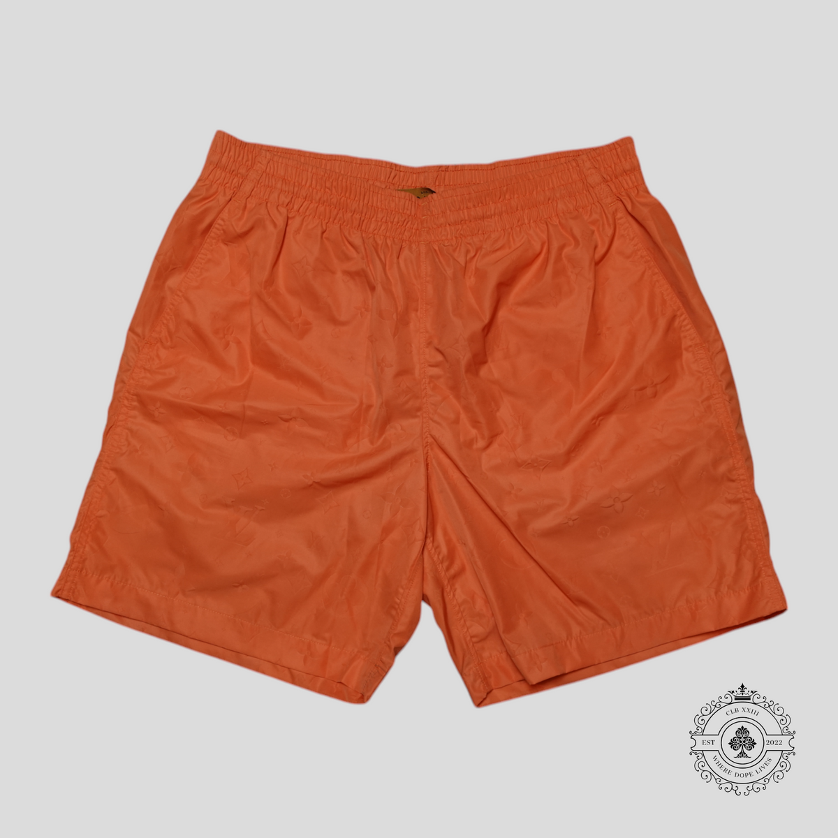 Louis Vuitton LVSE Signature Swim Board Shorts in Orange