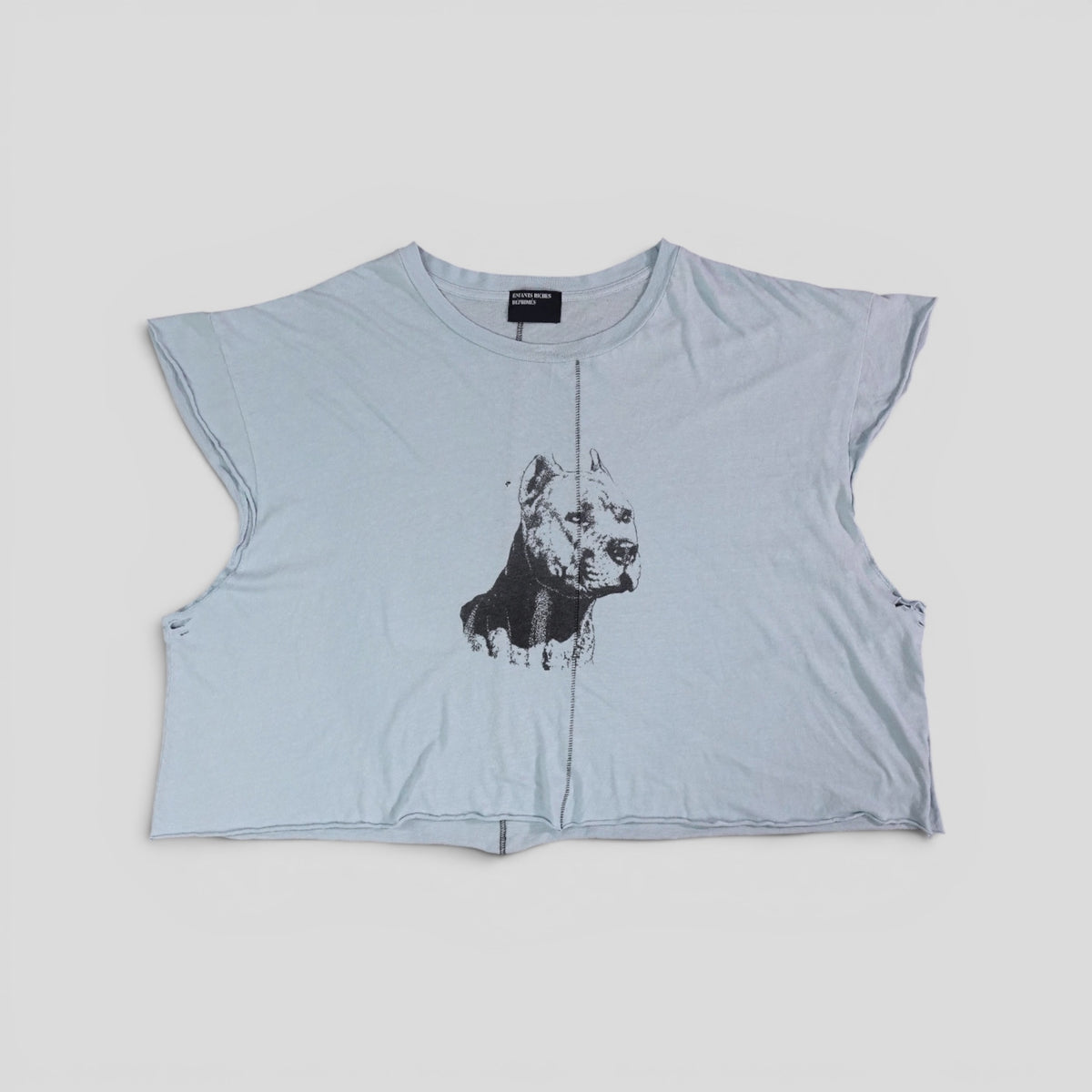 Enfants Riches Déprimés NA Pitbull Cutoff Tee in Dusty Blue