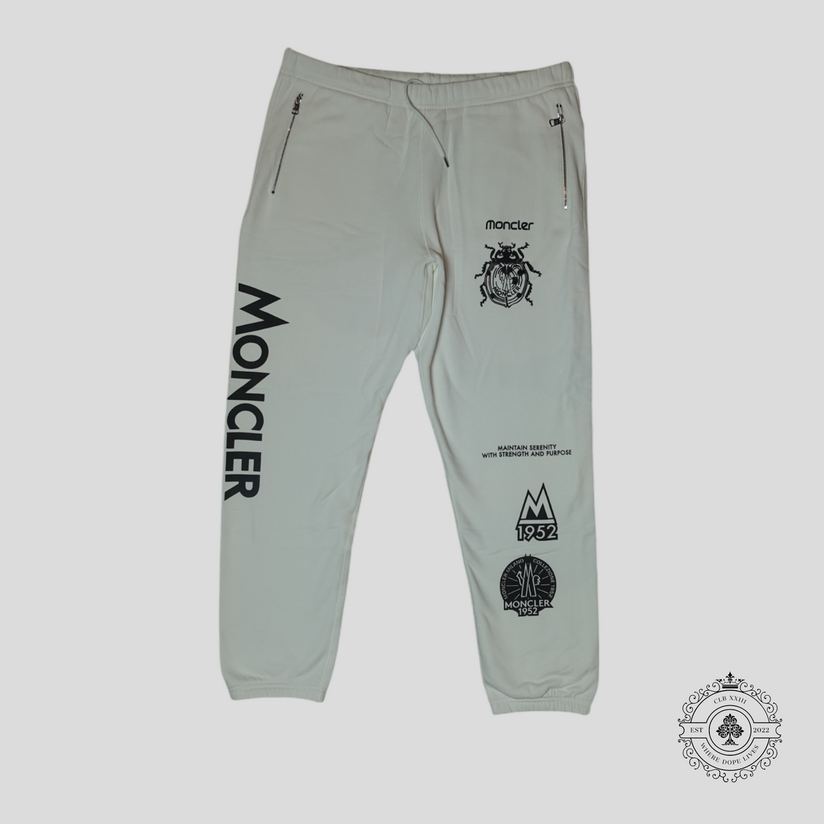 Moncler Genius 1952 Logo Sweatpants in White