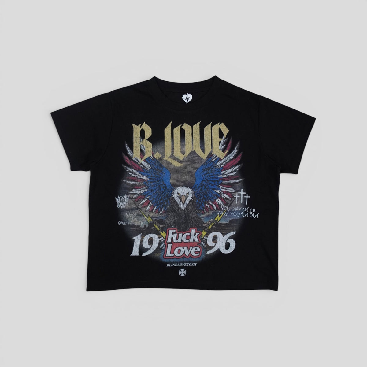 Blind Love Eagle Tee in Black