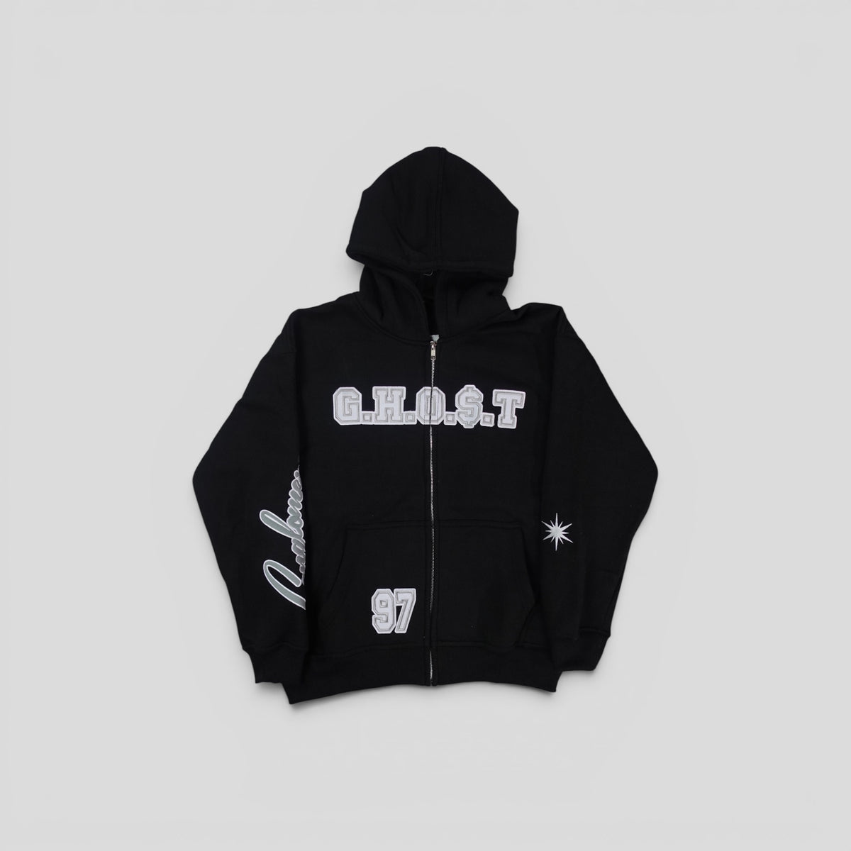 Conglomerate Clothing G.H.O.$.T Zip Up in Black