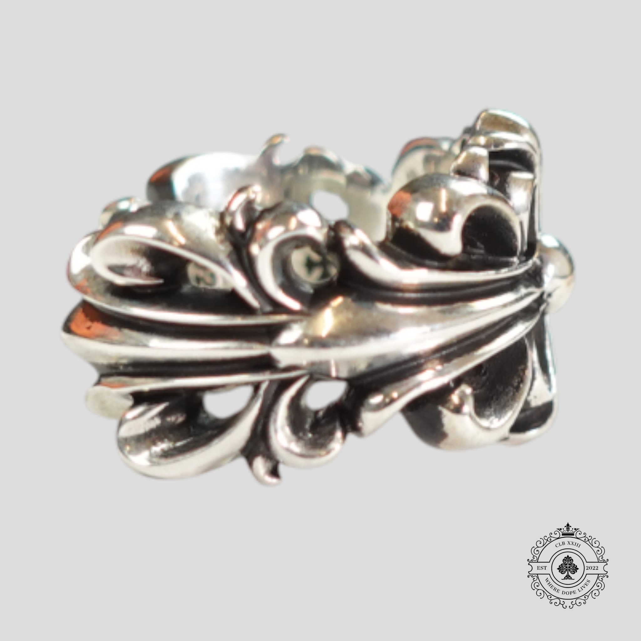 Chrome Hearts Double Floral Ring in Silver