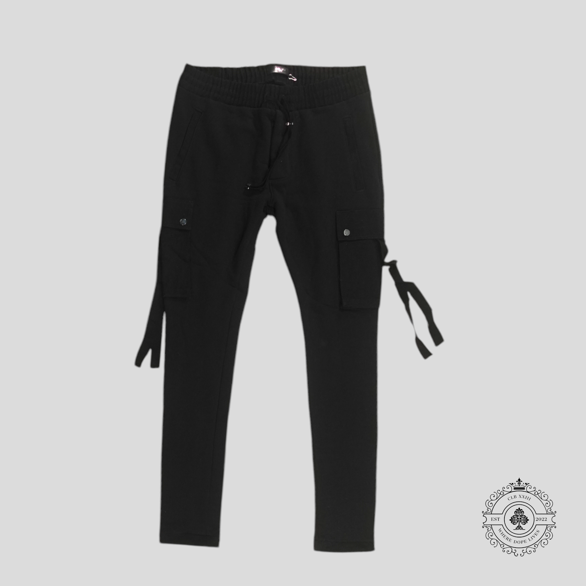 Amiri Tapered Cargo Sweatpants in Black