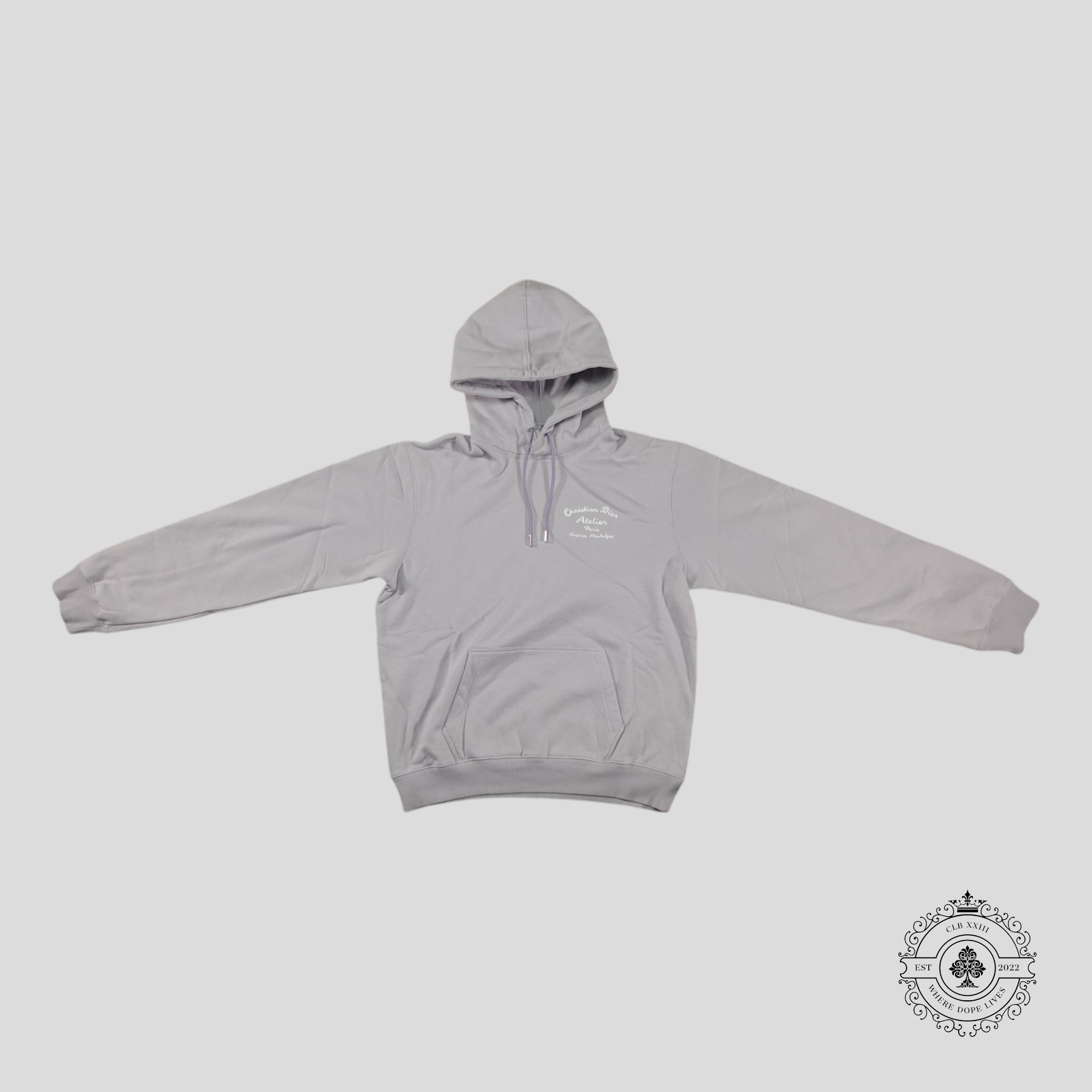 Dior "Christian Dior Atelier" Embroidered Hoodie in Purple