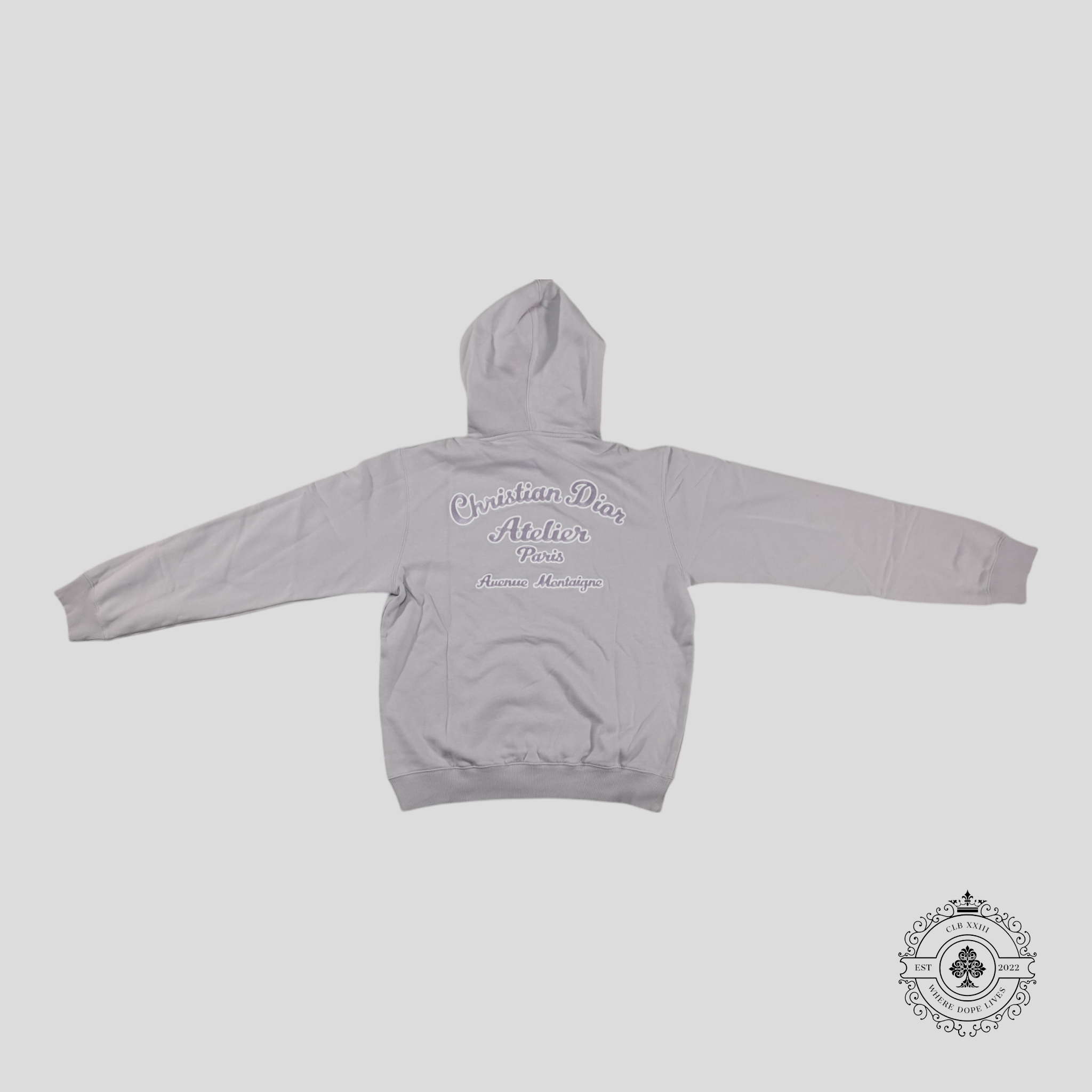 Dior "Christian Dior Atelier" Embroidered Hoodie in Purple