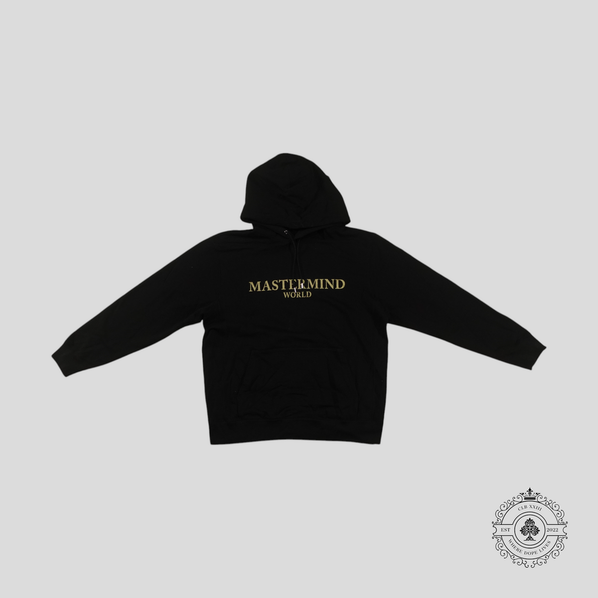 Mastermind World Glitter Logo Hoodie in Black