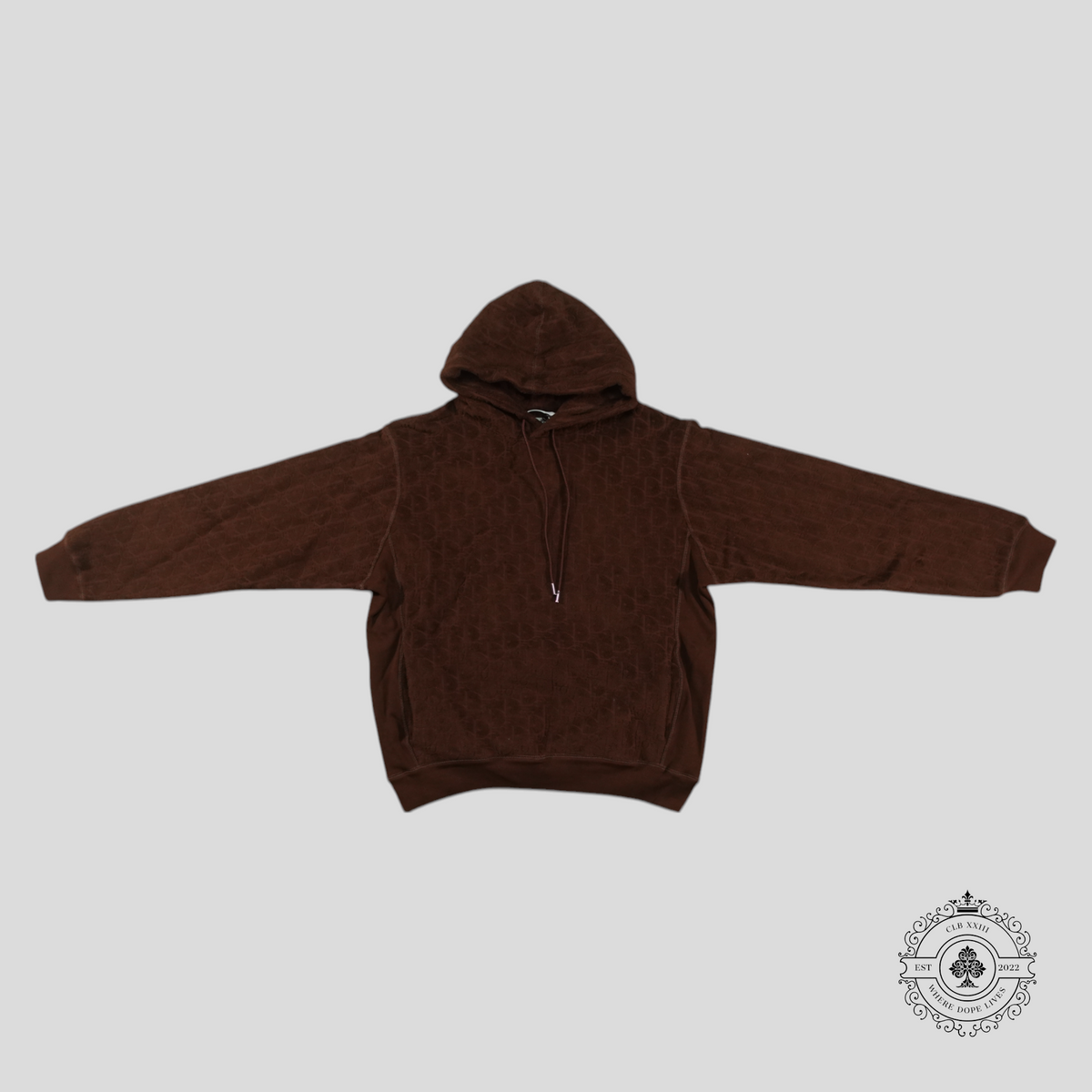 Dior Oblique Terrycloth Hoodie in Brown
