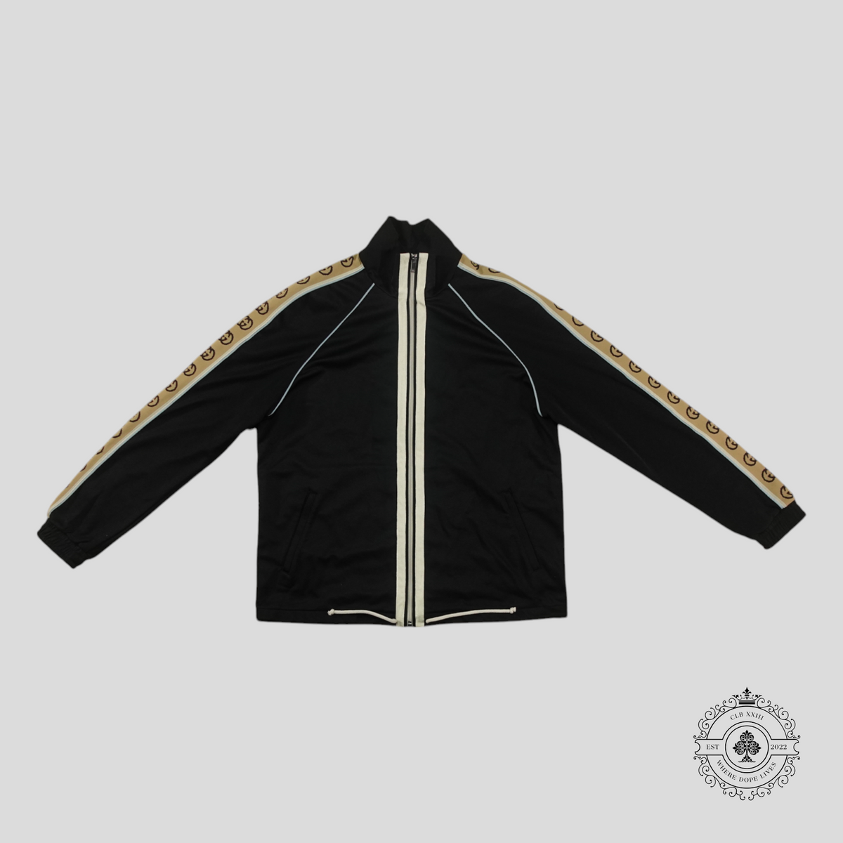 Gucci Interlocking G Jacquard Webbing Technical Track Jacket in Black