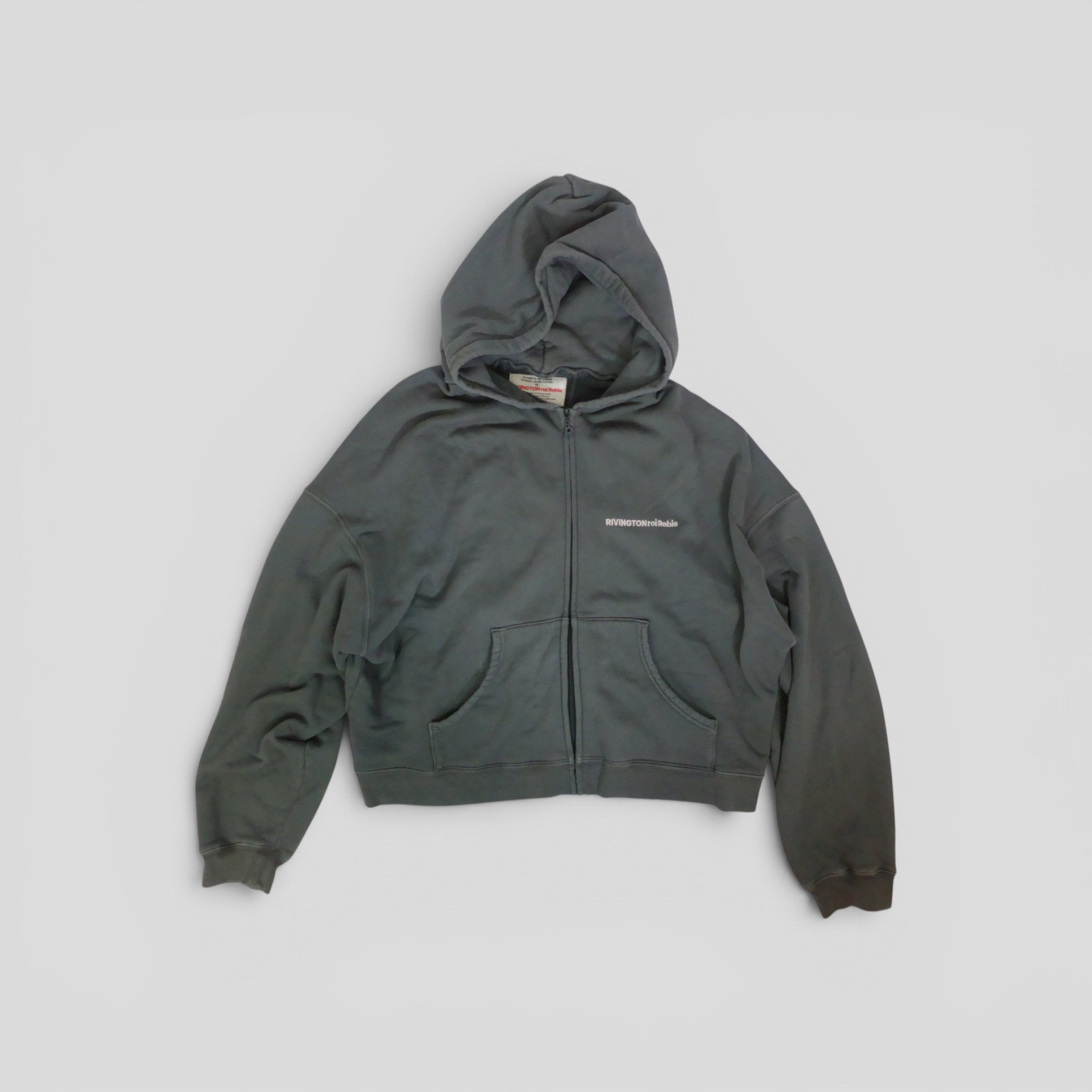 Rivington Roi Rebis Zip Up Hoodie in Grey