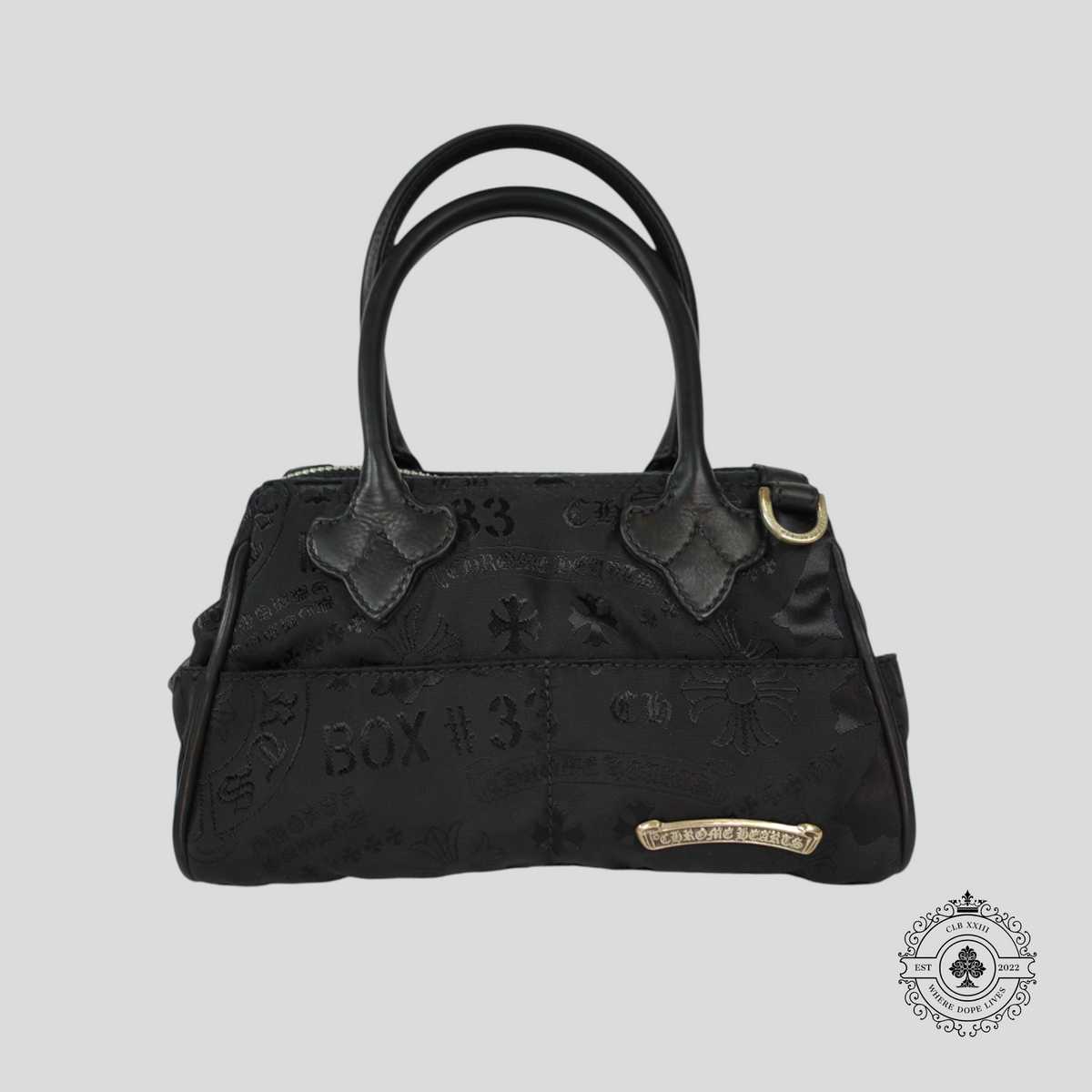 Chrome Hearts Multi Motif Nylon Mini Handbag in Black